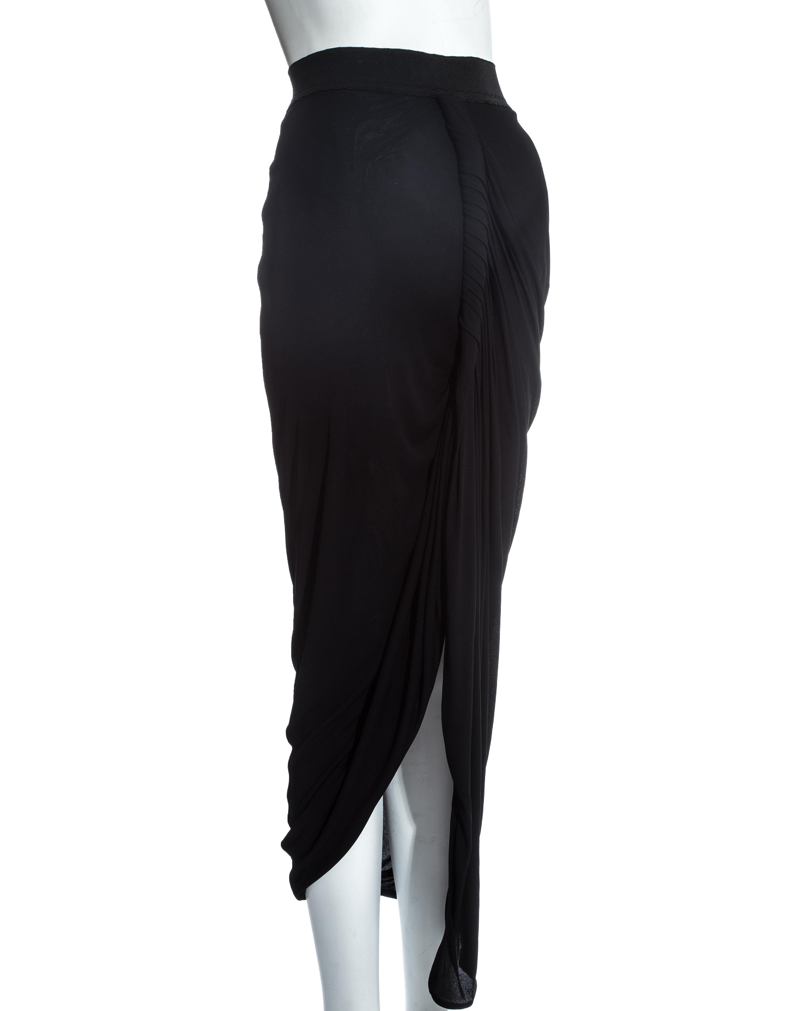 Jean Paul Gaultier black jersey draped evening skirt, ss 2009 1