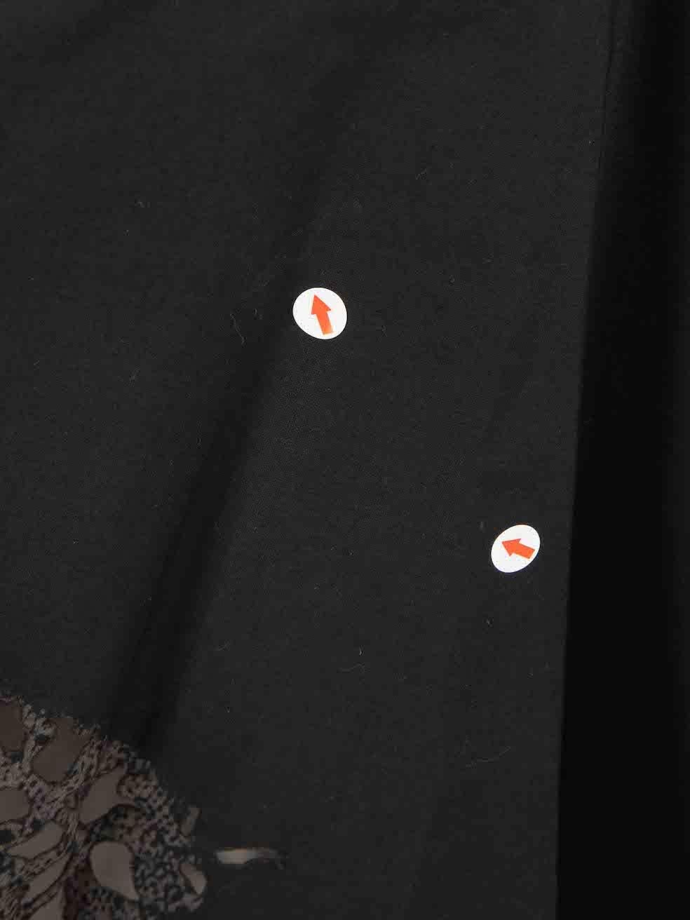 Jean Paul Gaultier Black Laser Cut Midi Skirt Size XL 3