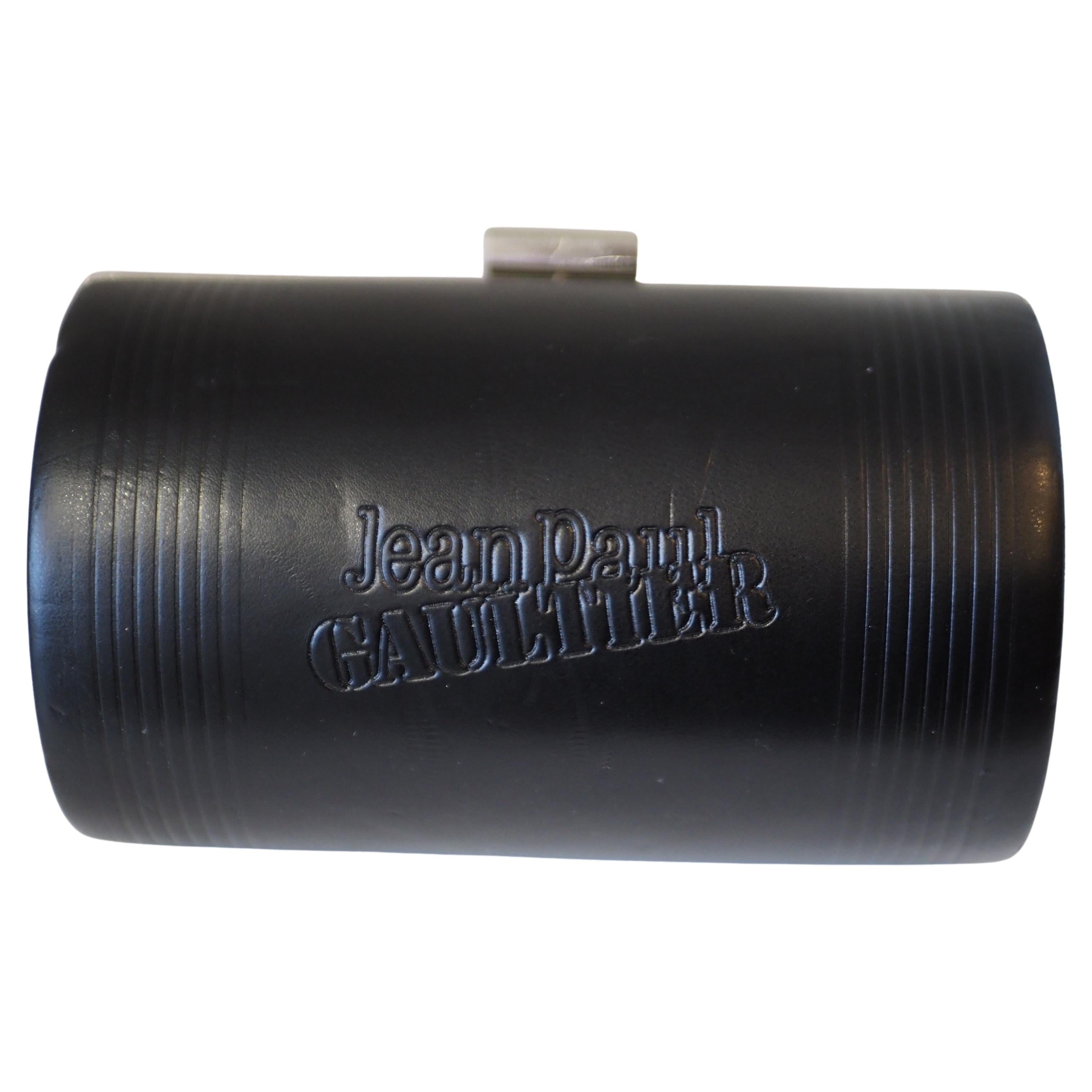 Jean Paul Gaultier Umhängetasche aus schwarzem Leder im Angebot