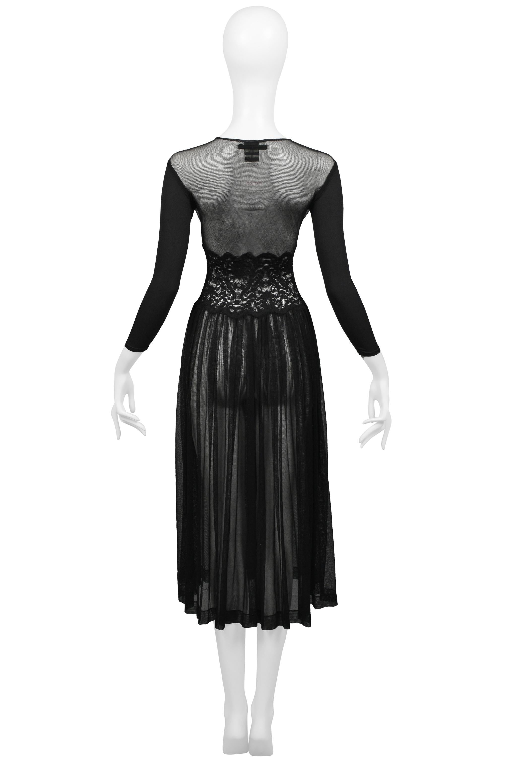 Women's Jean Paul Gaultier Black Mesh, Lace And Tulle Ballet Dress 1988 For Sale