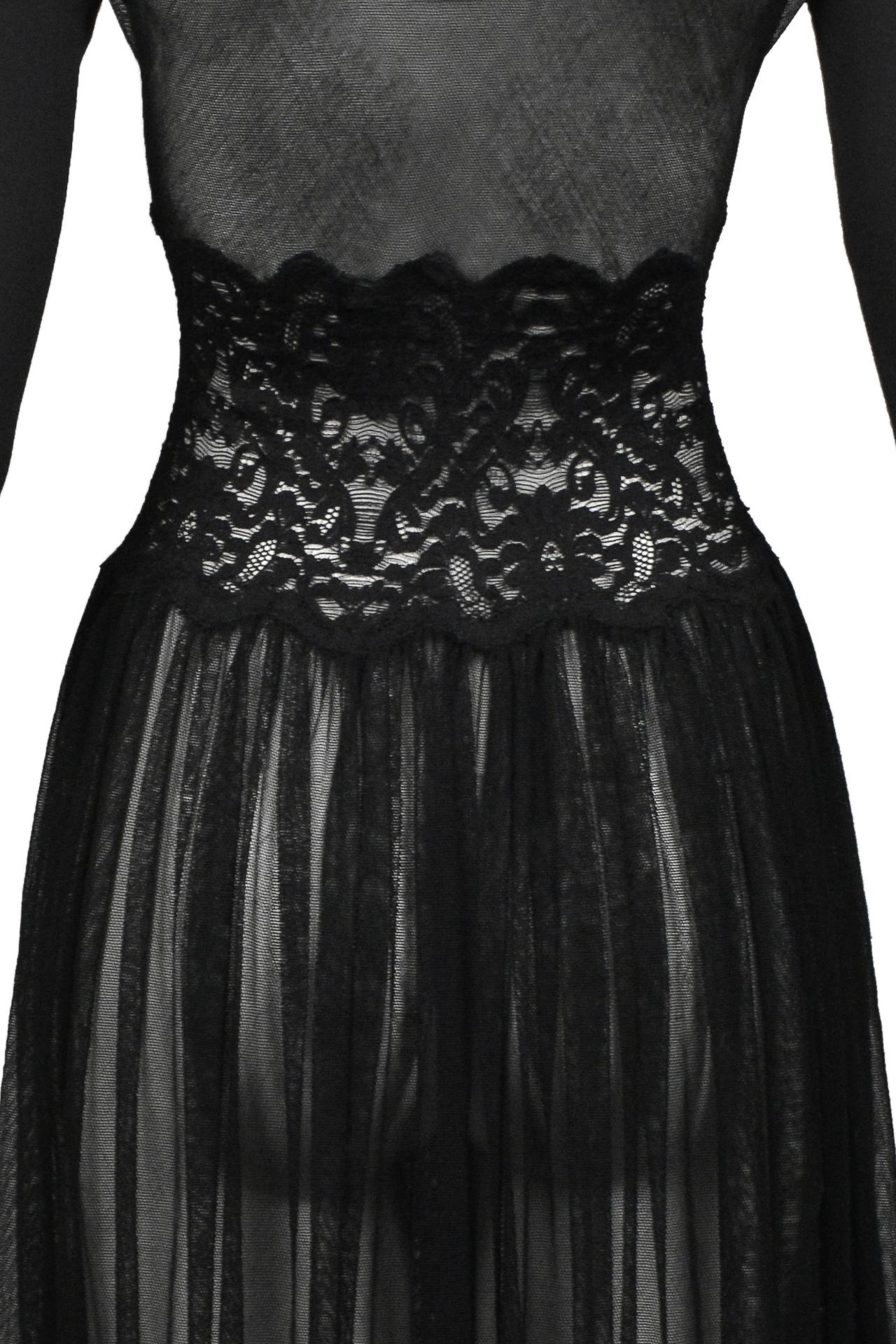 Jean Paul Gaultier Black Mesh, Lace And Tulle Ballet Dress 1988 For Sale 1