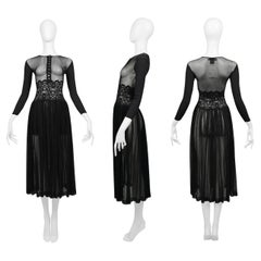 Vintage Jean Paul Gaultier Black Mesh, Lace And Tulle Ballet Dress 1988