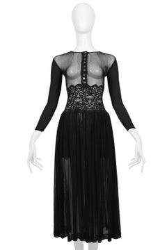 Vintage Jean Paul Gaultier Black Mesh, Lace And Tulle Ballet Dress 1988