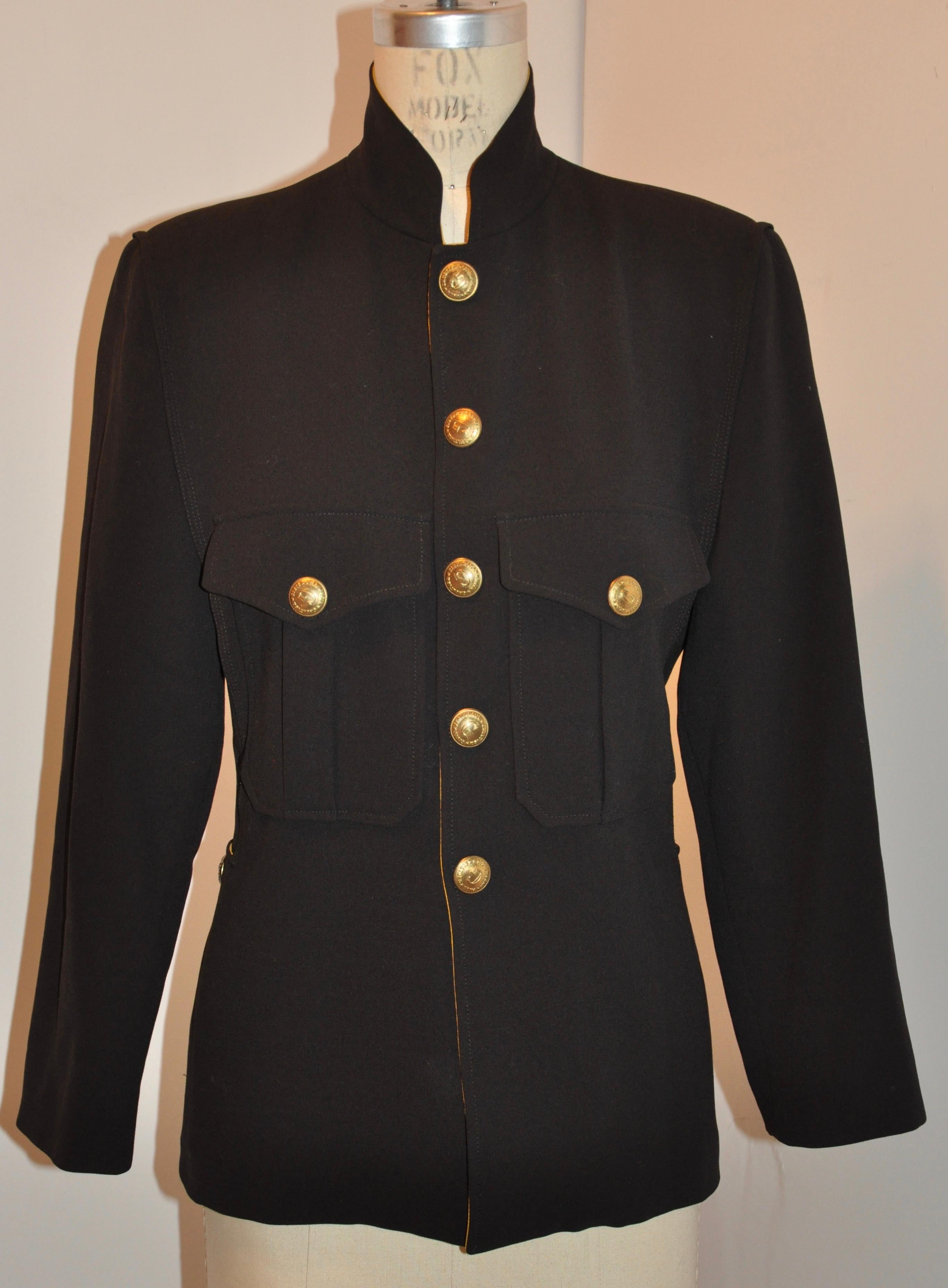 black military style jacket