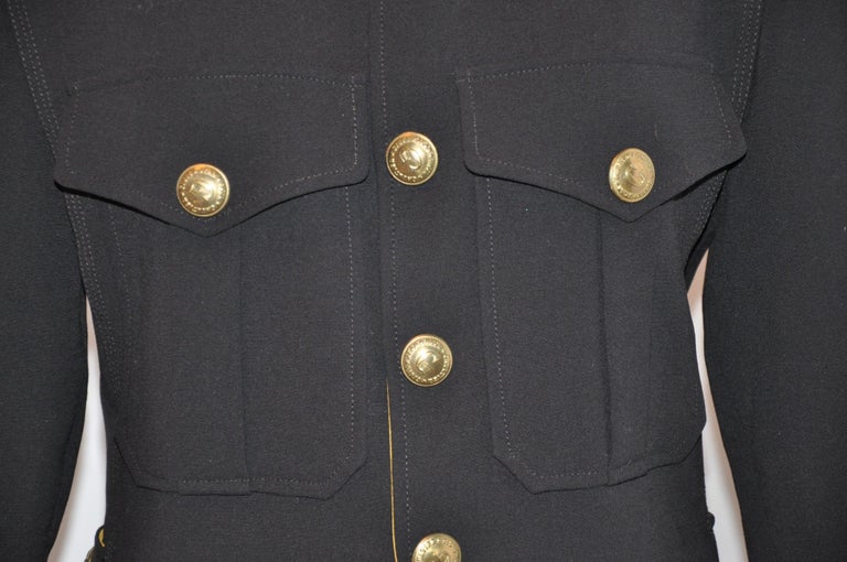 Jean Paul Gaultier Black Military-Style Jacket For Sale 1