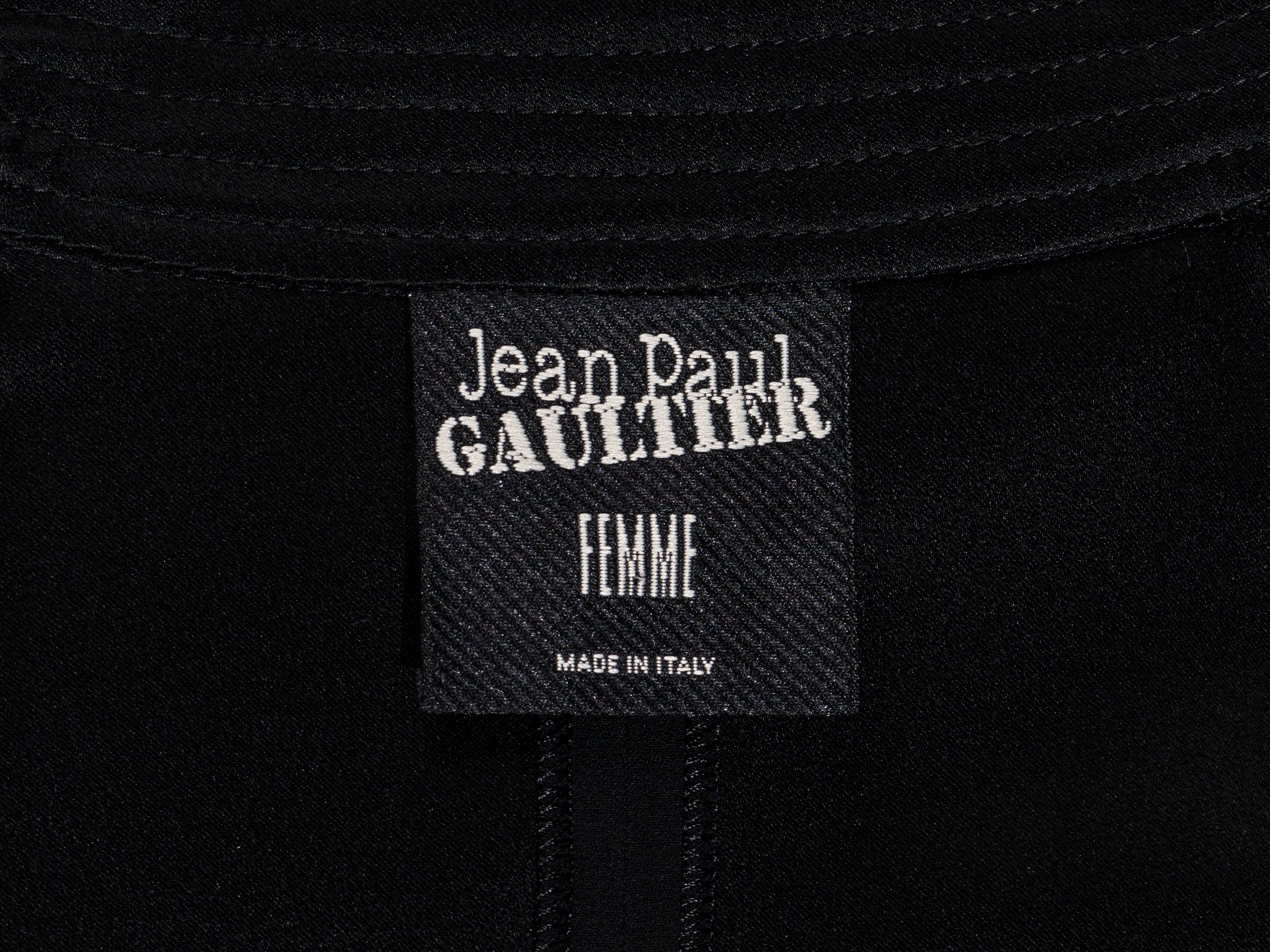 Jean Paul Gaultier black rayon shirt dress with bondage belts, fw 2009 For Sale 5