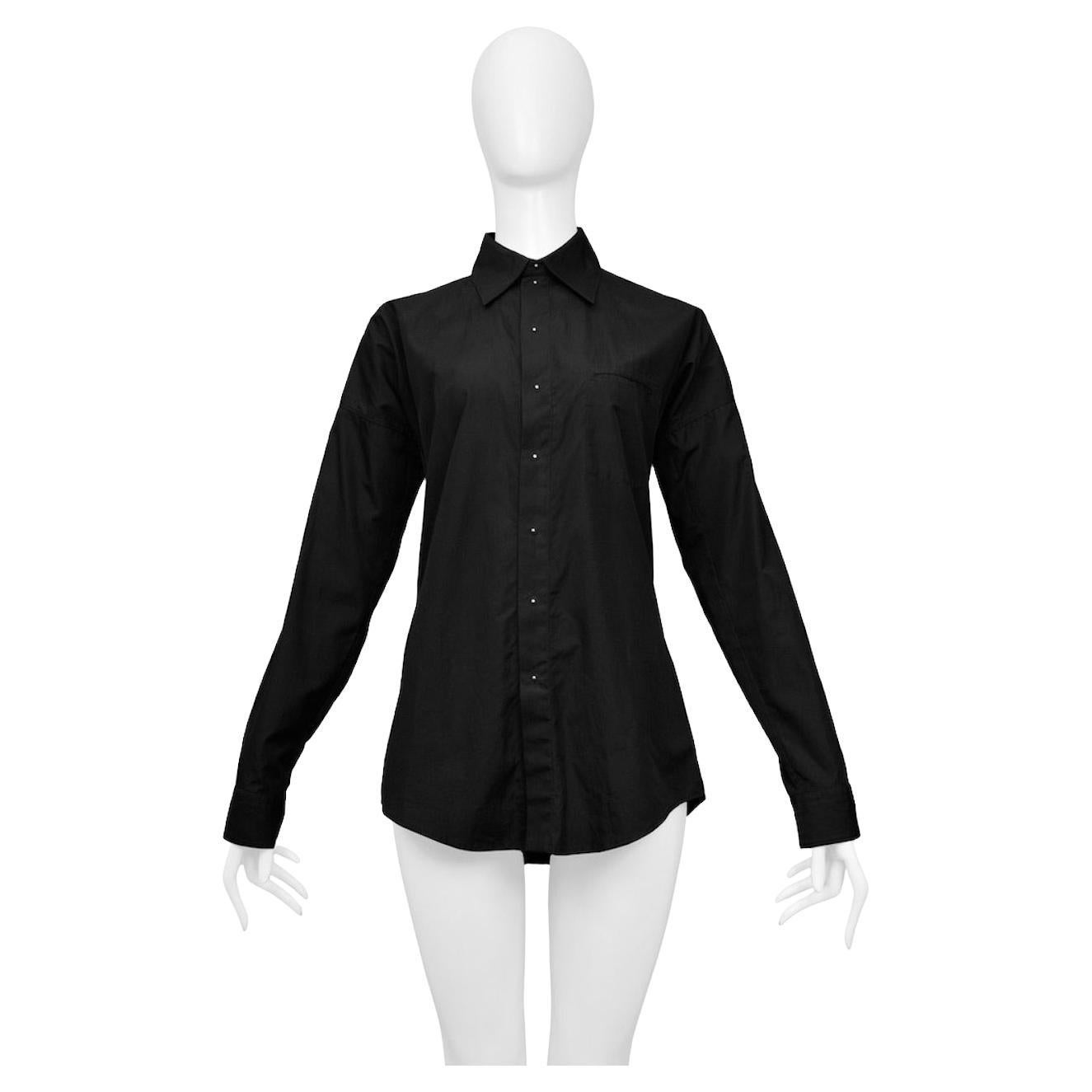 Jean Paul Gaultier Black Shirt With Silver Balls For Sale