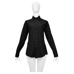 Jean Paul Gaultier Chemise noire avec boules d'argent