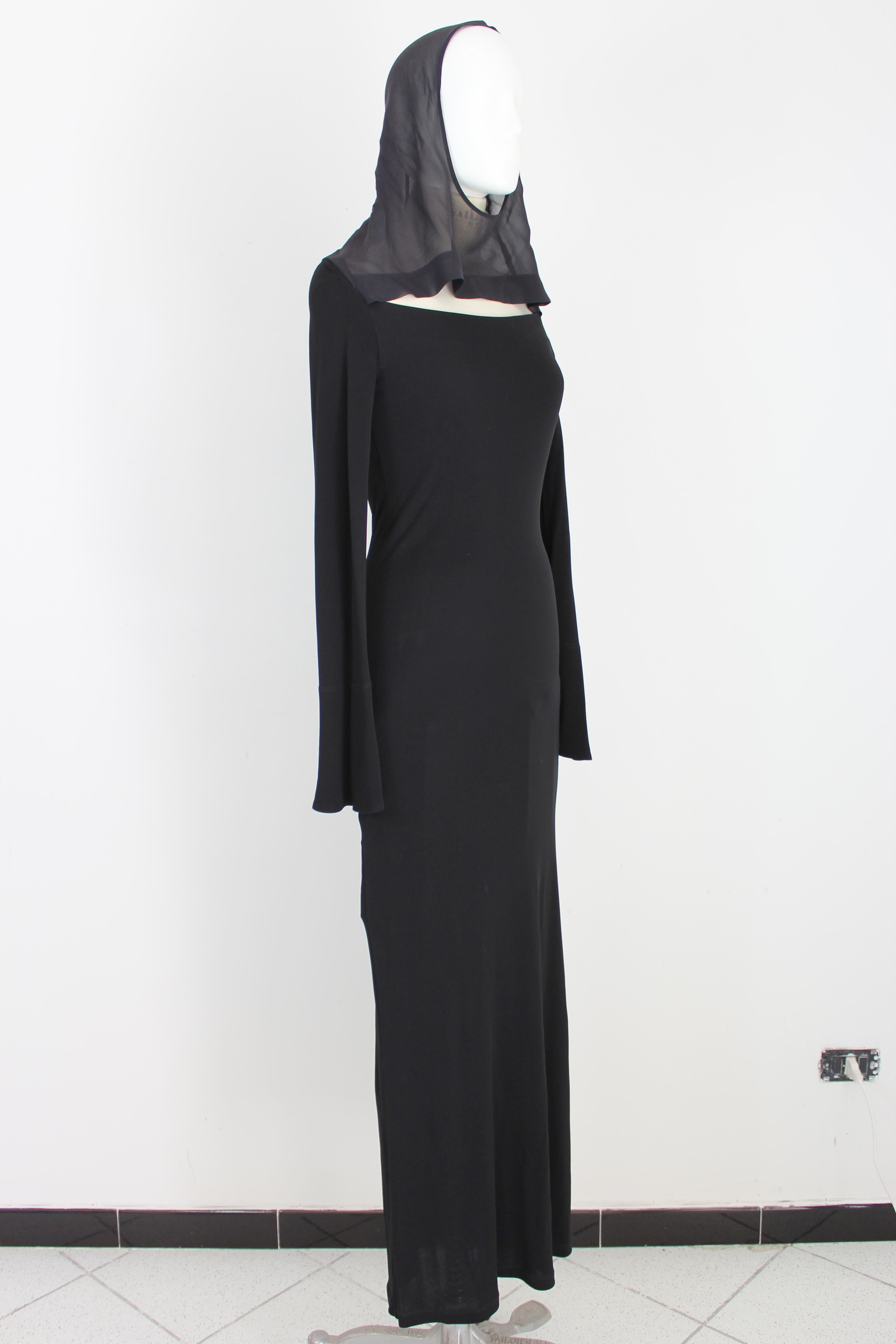 Jean Paul Gaultier Black Silk Bodycon Long Evening Dress 2000s  In Excellent Condition In Brindisi, Bt