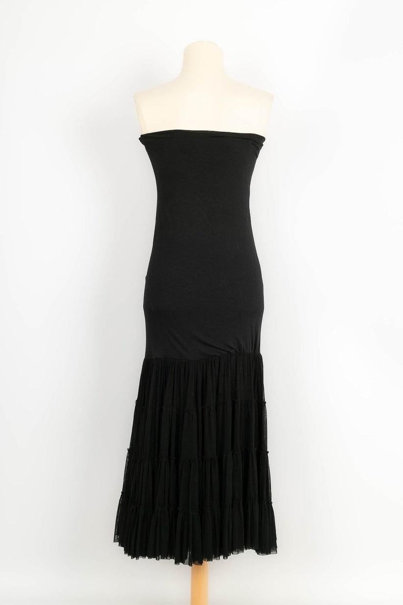 Jean Paul Gaultier Black Strapless Dress In Excellent Condition For Sale In SAINT-OUEN-SUR-SEINE, FR