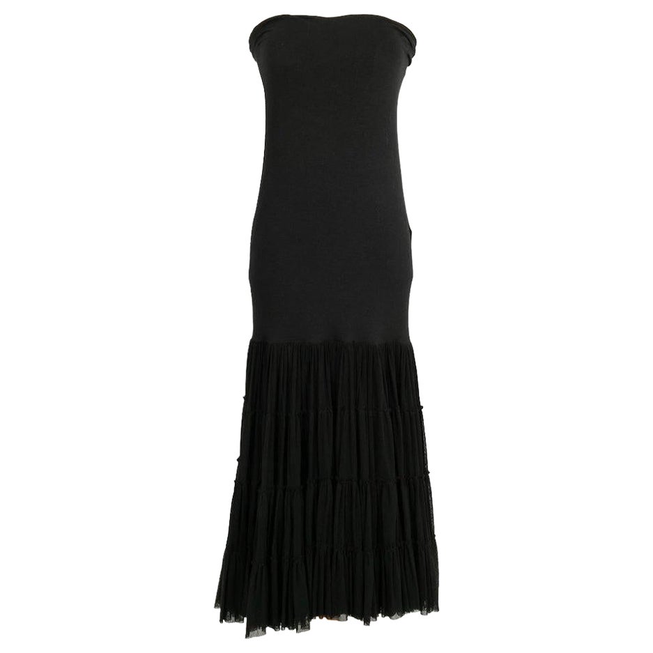 Jean Paul Gaultier Schwarzes trägerloses Kleid