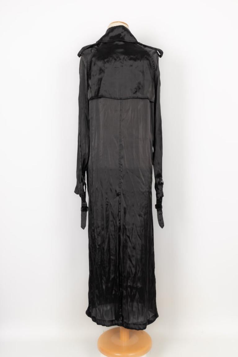 Jean-Paul Gaultier Black Trench Coat In Good Condition For Sale In SAINT-OUEN-SUR-SEINE, FR
