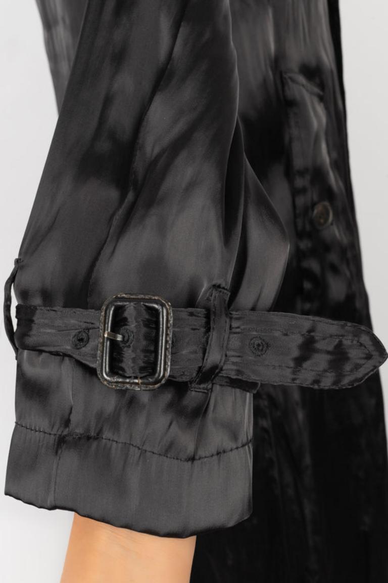 Jean-Paul Gaultier Black Trench Coat For Sale 2