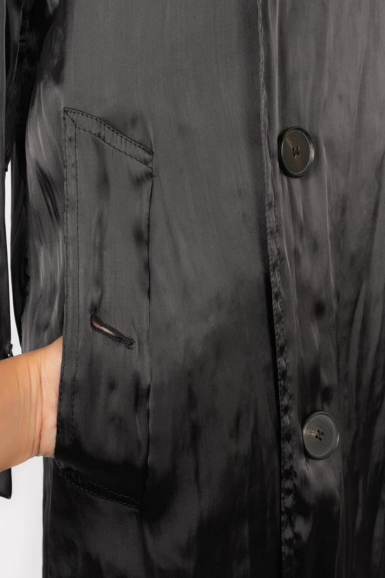 Jean-Paul Gaultier Black Trench Coat For Sale 3