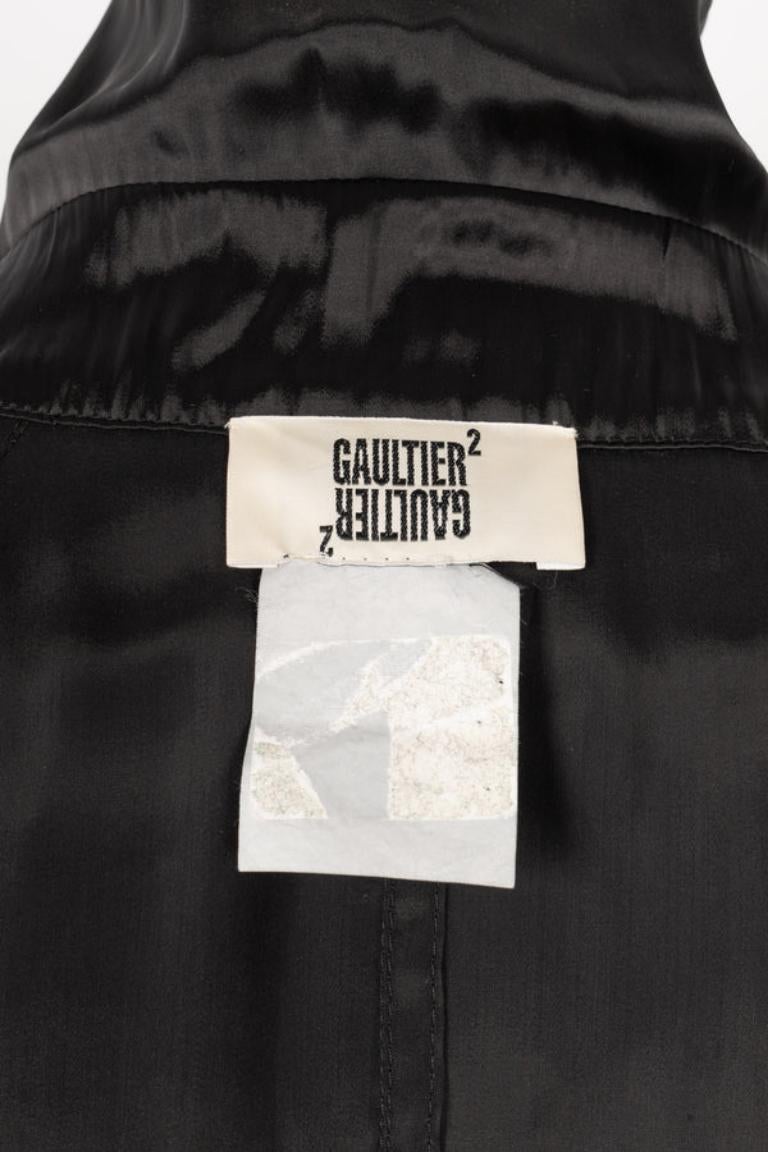Jean-Paul Gaultier Black Trench Coat For Sale 4
