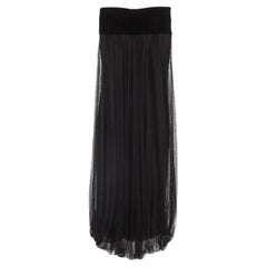 Jean Paul Gaultier Black Tulle Skirt/Dress with Velvet Details