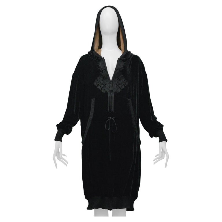 Jean Paul Gaultier Black Velvet Hoodie Tunic Dress 2010 For Sale at 1stDibs  | roberta di camerino vestiti, black velvet tunic, jean paul gaultier hoodie