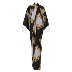 Jean Paul Gaultier Karierter Kimono in Schwarz und Weiß 2002