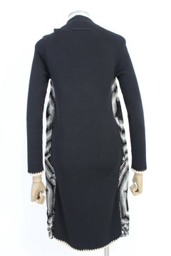 Jean Paul Gaultier Black White Silk Mesh Psychedelic Dress Fuzzi