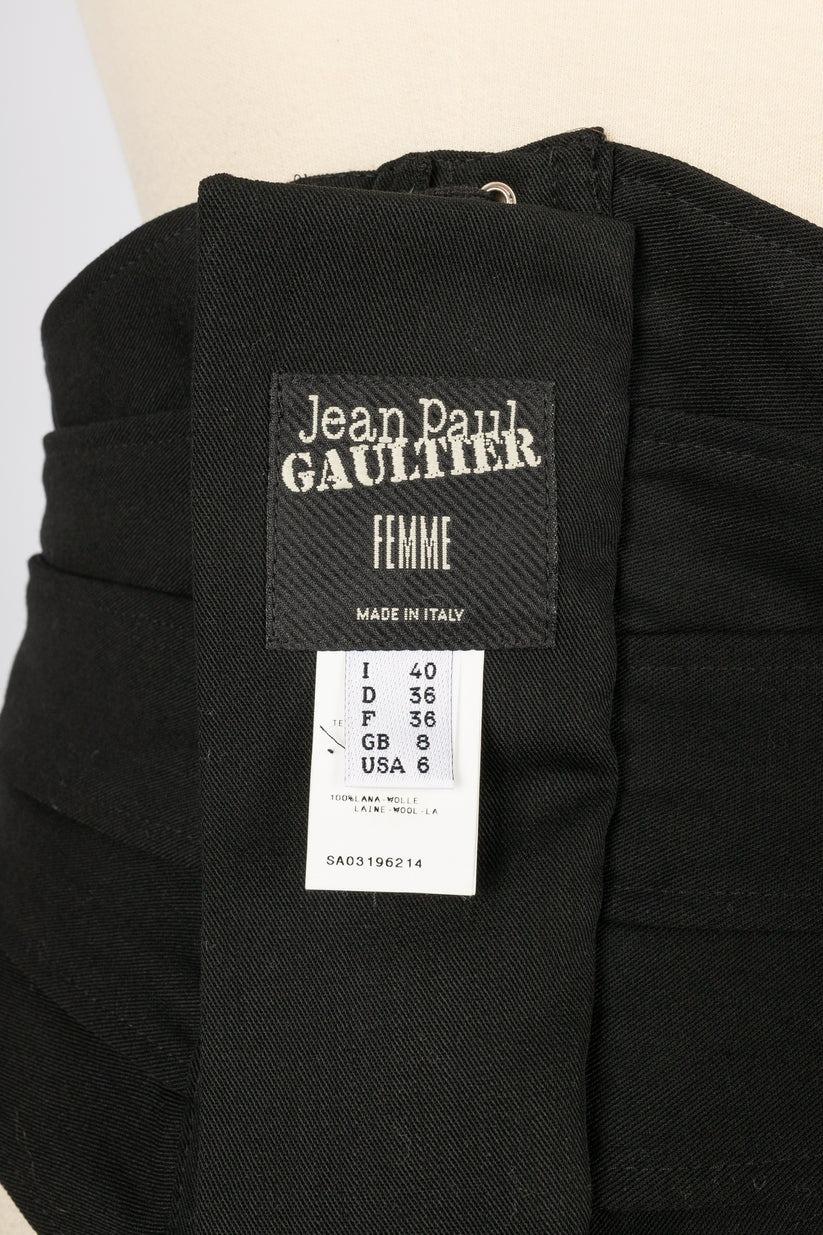 Jean-Paul Gaultier Black Wool Corset Belt For Sale 4