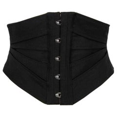 Jean-Paul Gaultier Black Wool Corset Belt