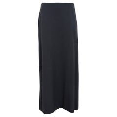 Jean Paul Gaultier Black Wool Vintage Pleated Long Skirt