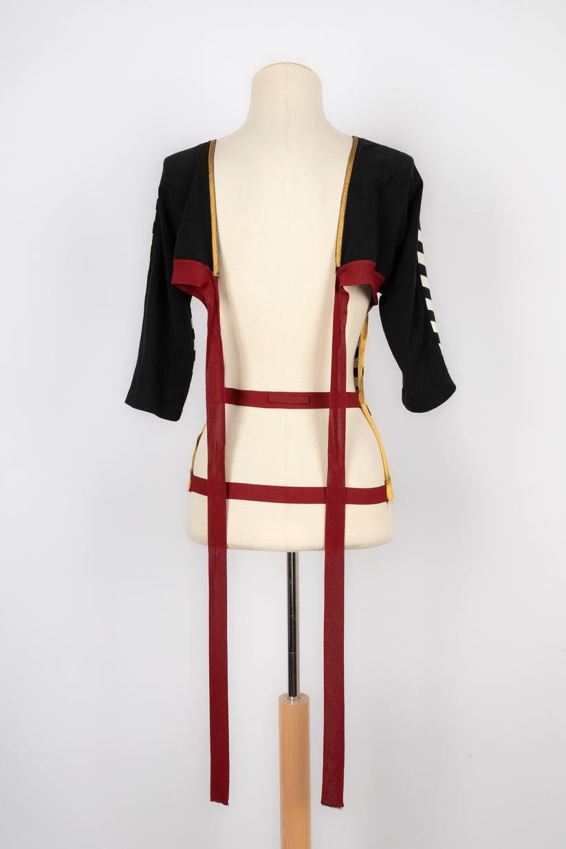 Women's Jean-Paul Gaultier Blended Cotton Striped Top For Sale