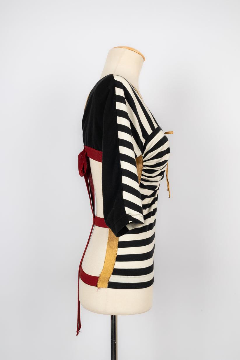 Women's Jean-Paul Gaultier Blended Cotton Striped Top