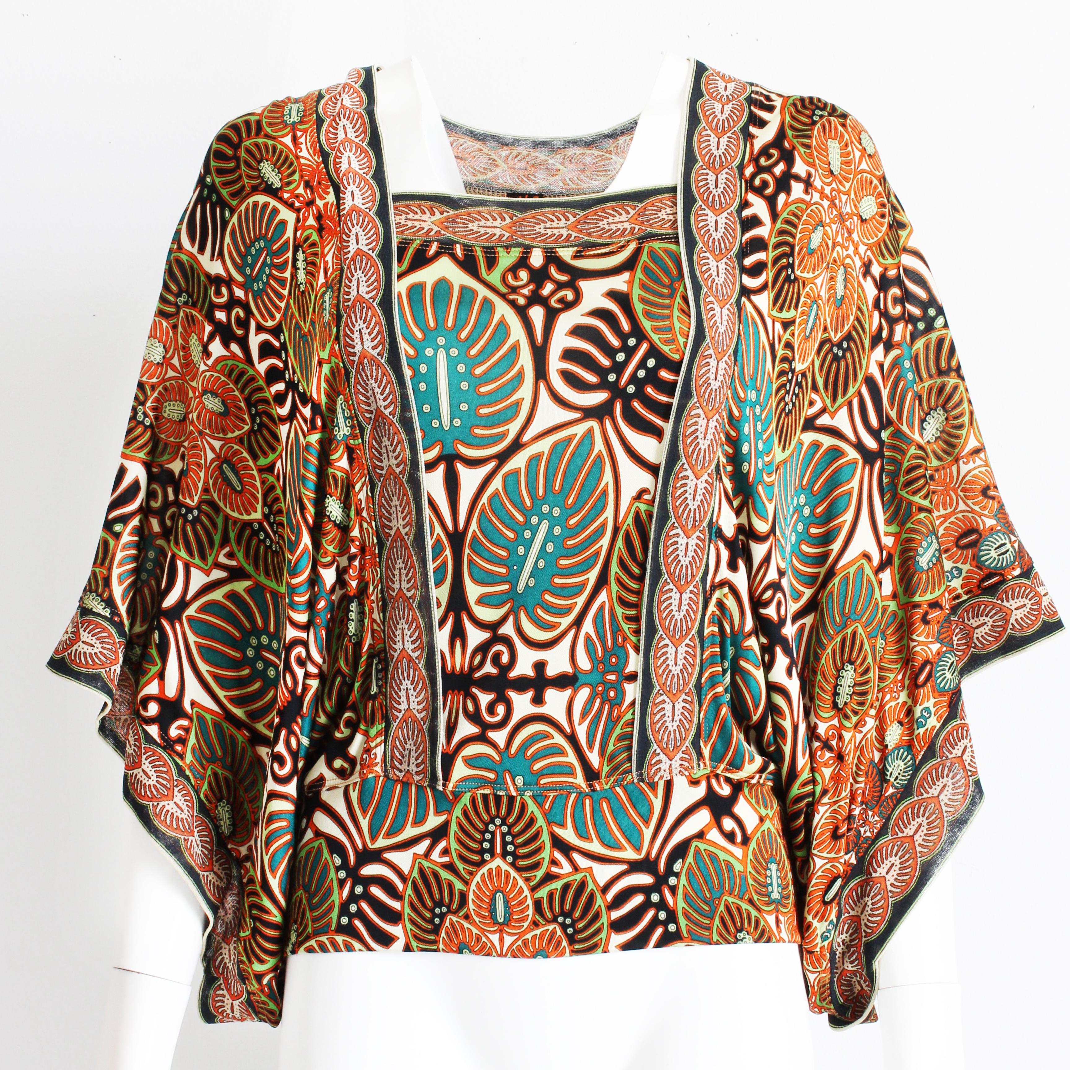 Jean Paul Gaultier Blouse Mesh Angel Sleeve Soleil Top Paisley Print 90s Sz L In Good Condition For Sale In Port Saint Lucie, FL