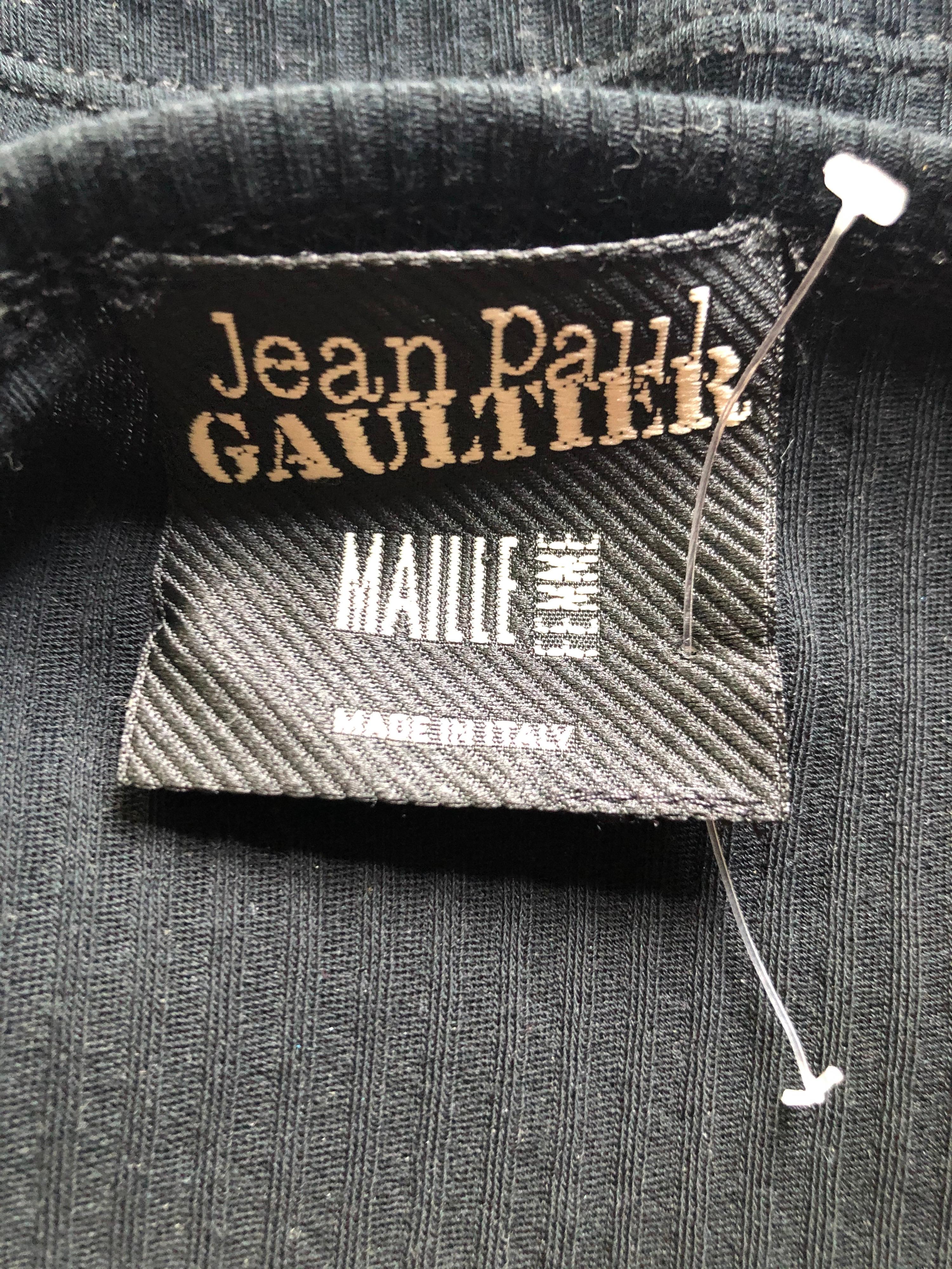Jean Paul Gaultier Jeans Top con reggiseno a cono e minigonna 2 pezzi in vendita 5