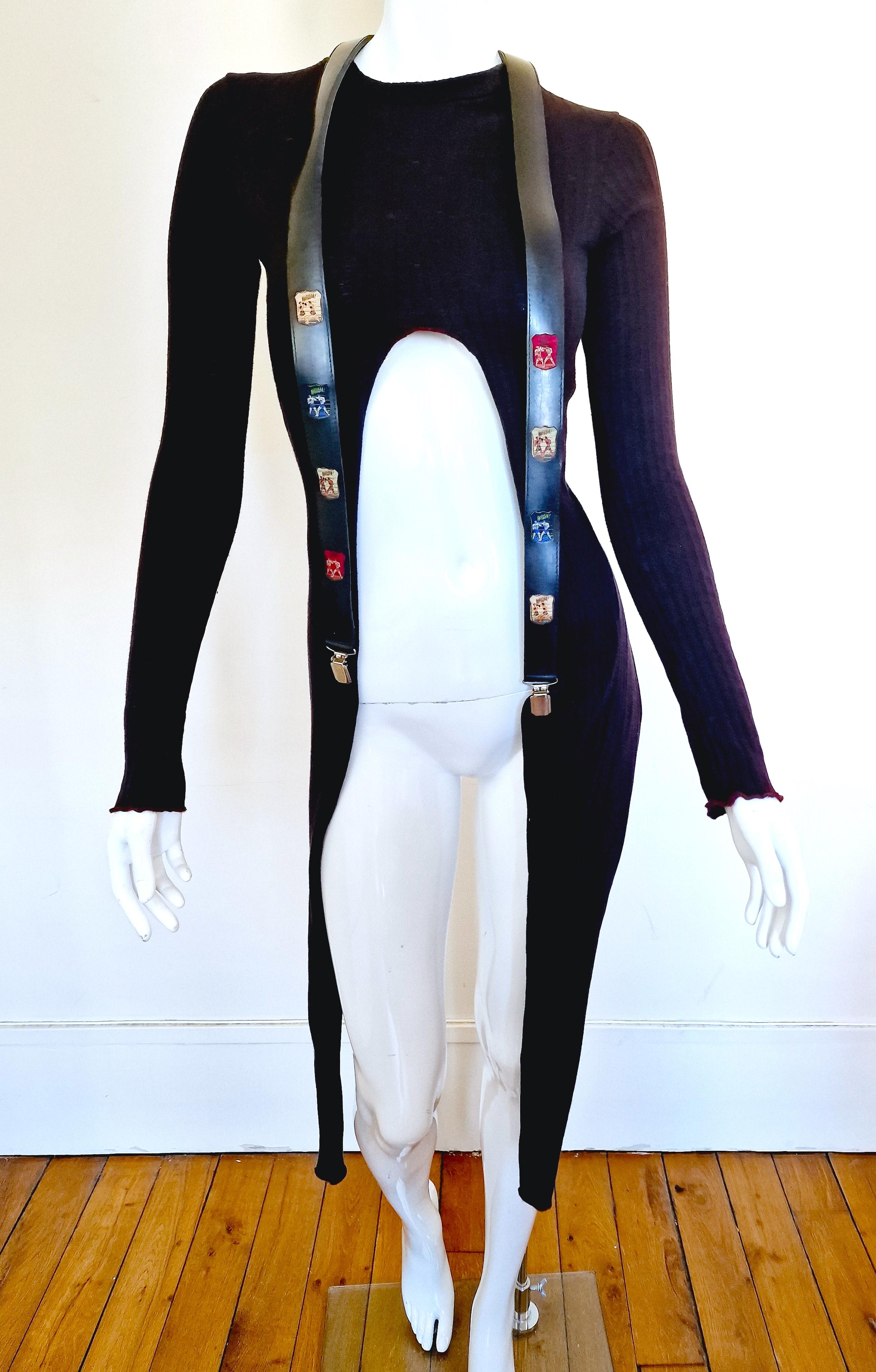 Jean Paul Gaultier Boîte Boxing des années 80 90 Bondage Men Man Bondage Pantalon Suspenders en vente 8