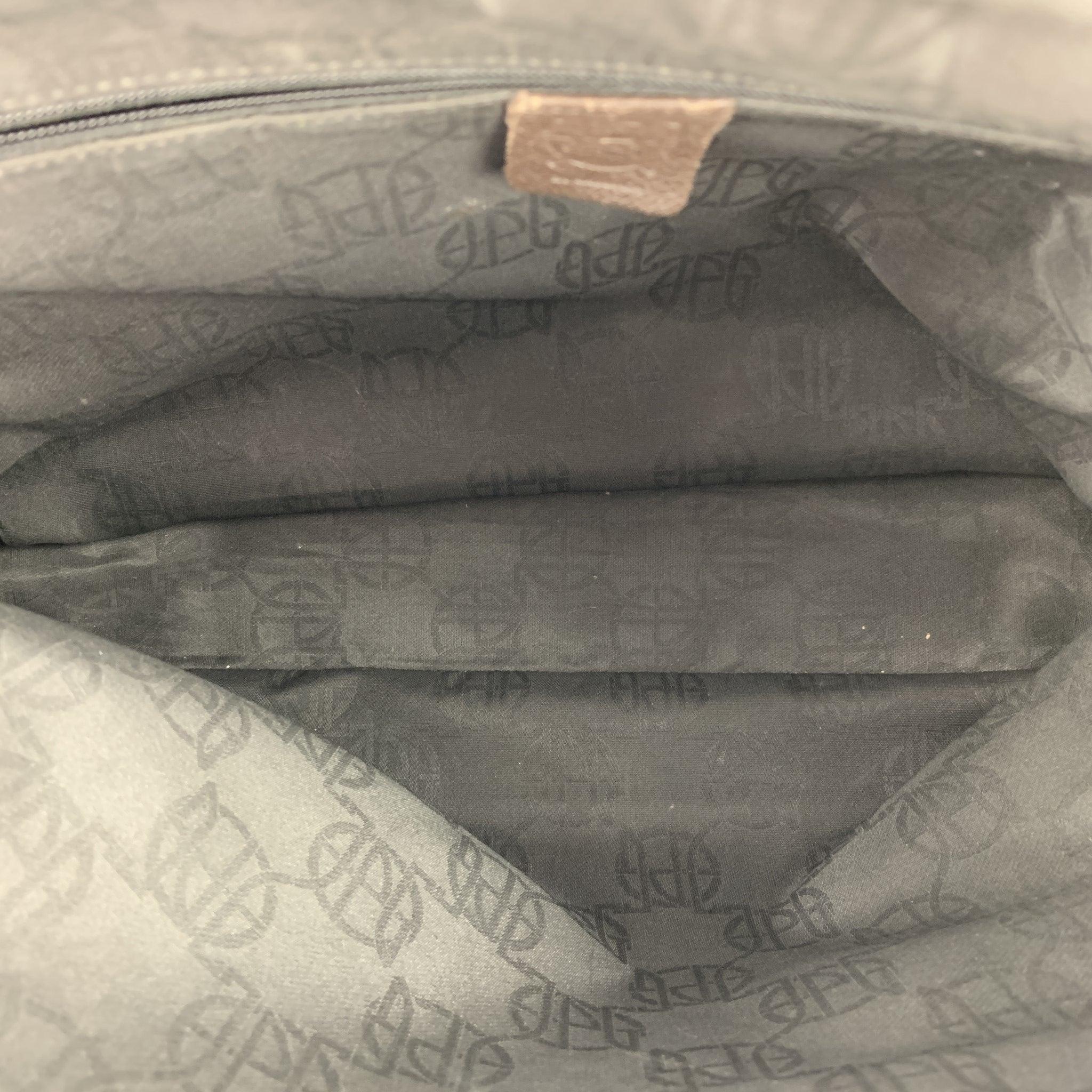 JEAN PAUL GAULTIER Sac à bandoulière en cuir embossé Pierce Jeans Brown 2