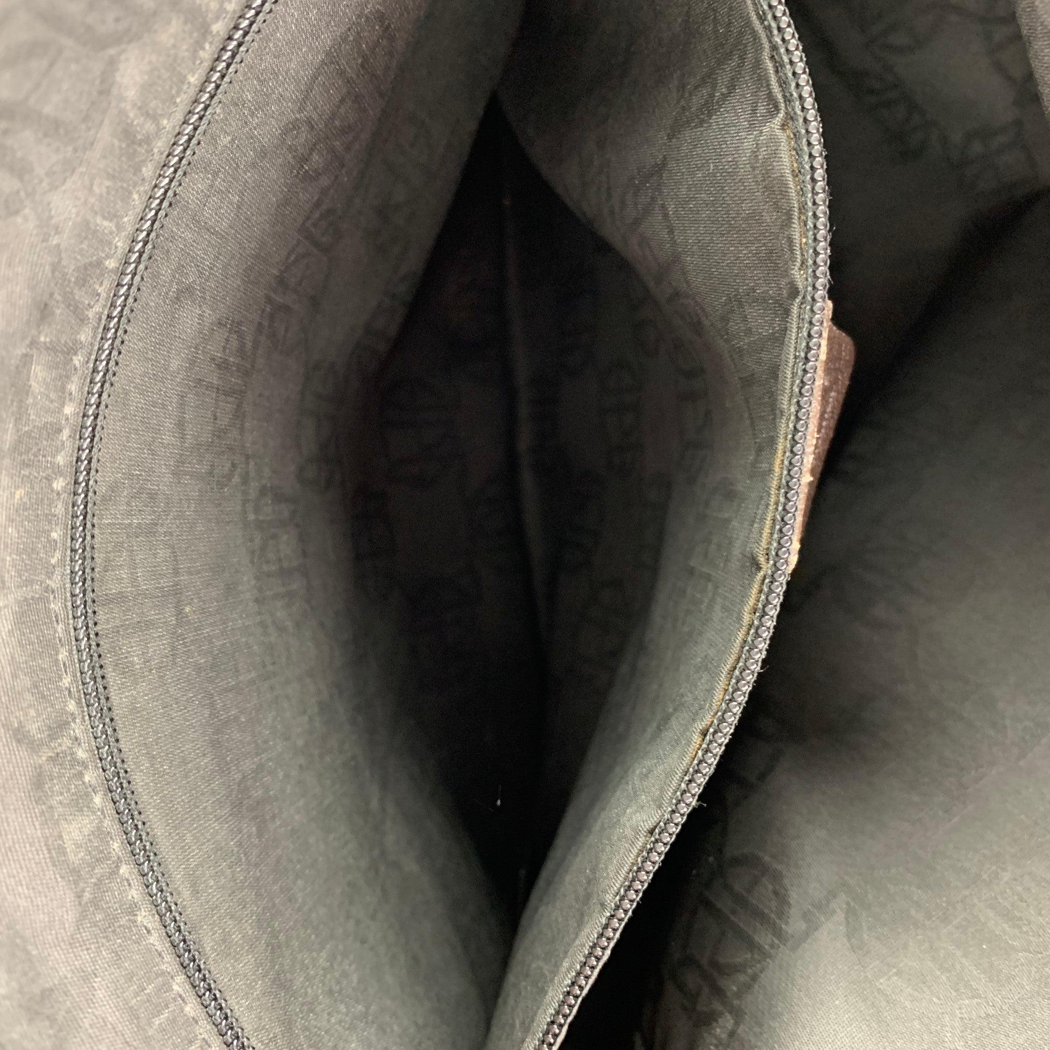 JEAN PAUL GAULTIER Sac à bandoulière en cuir embossé Pierce Jeans Brown 4
