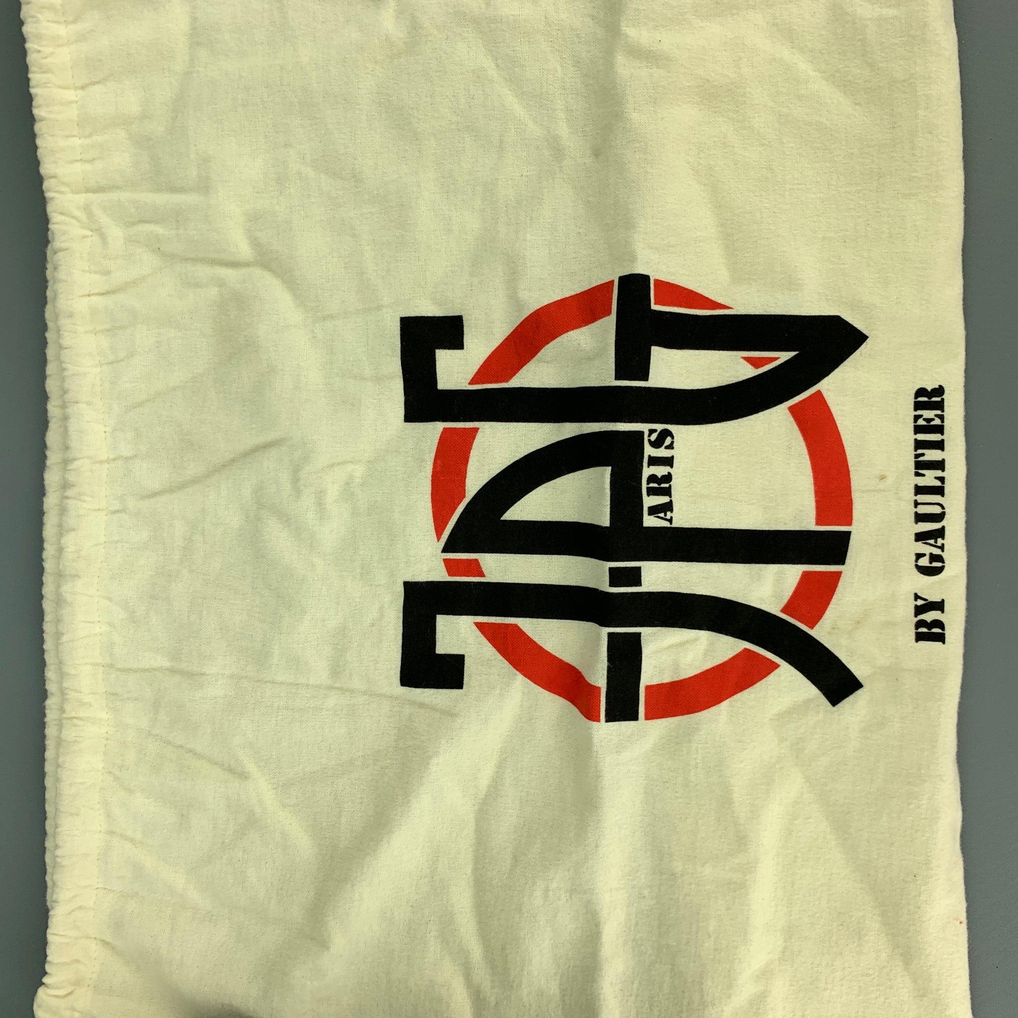 JEAN PAUL GAULTIER Sac à bandoulière en cuir embossé Pierce Jeans Brown 5