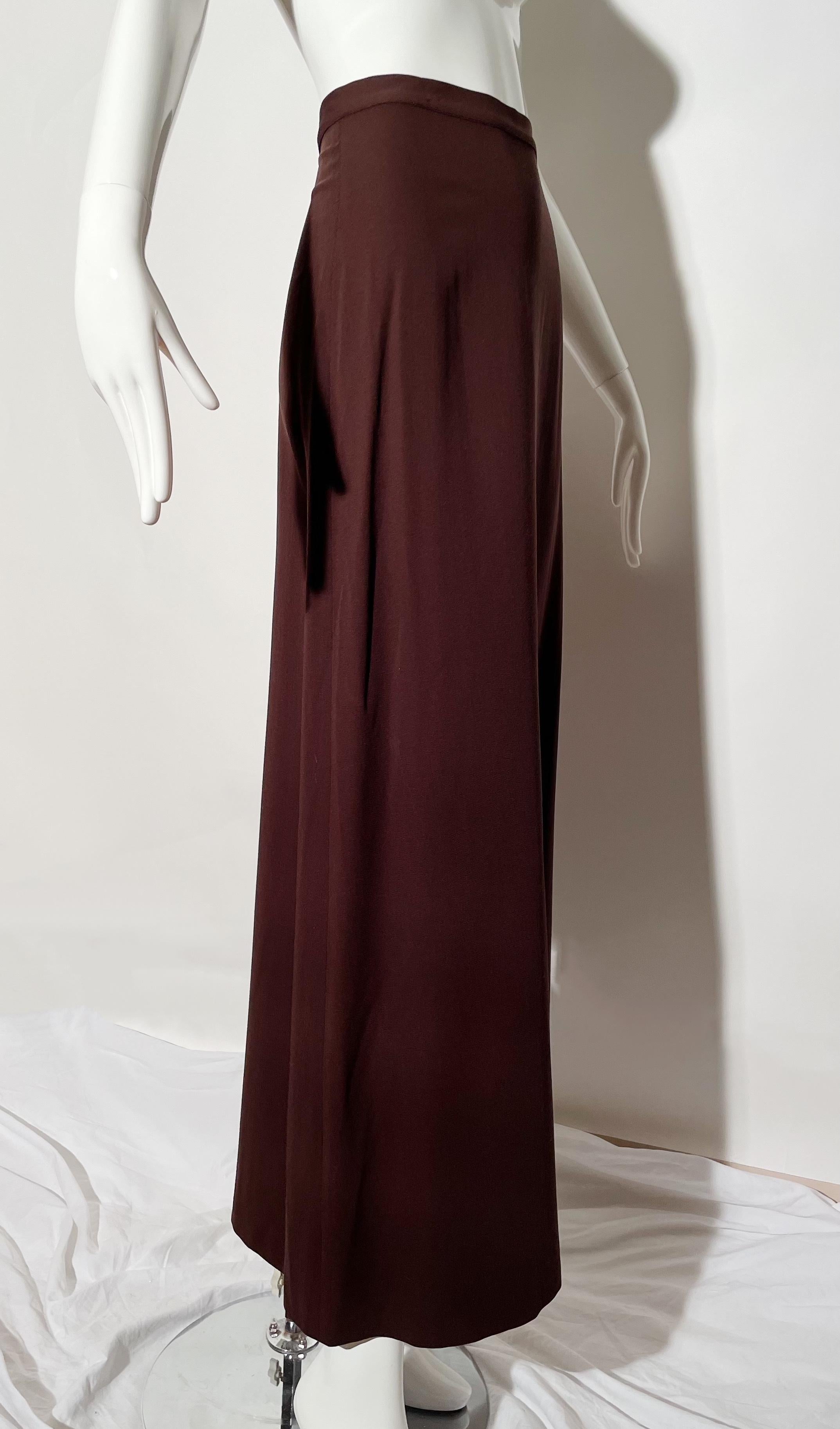 Jean Paul Gaultier Brown Maxi Skirt For Sale 4