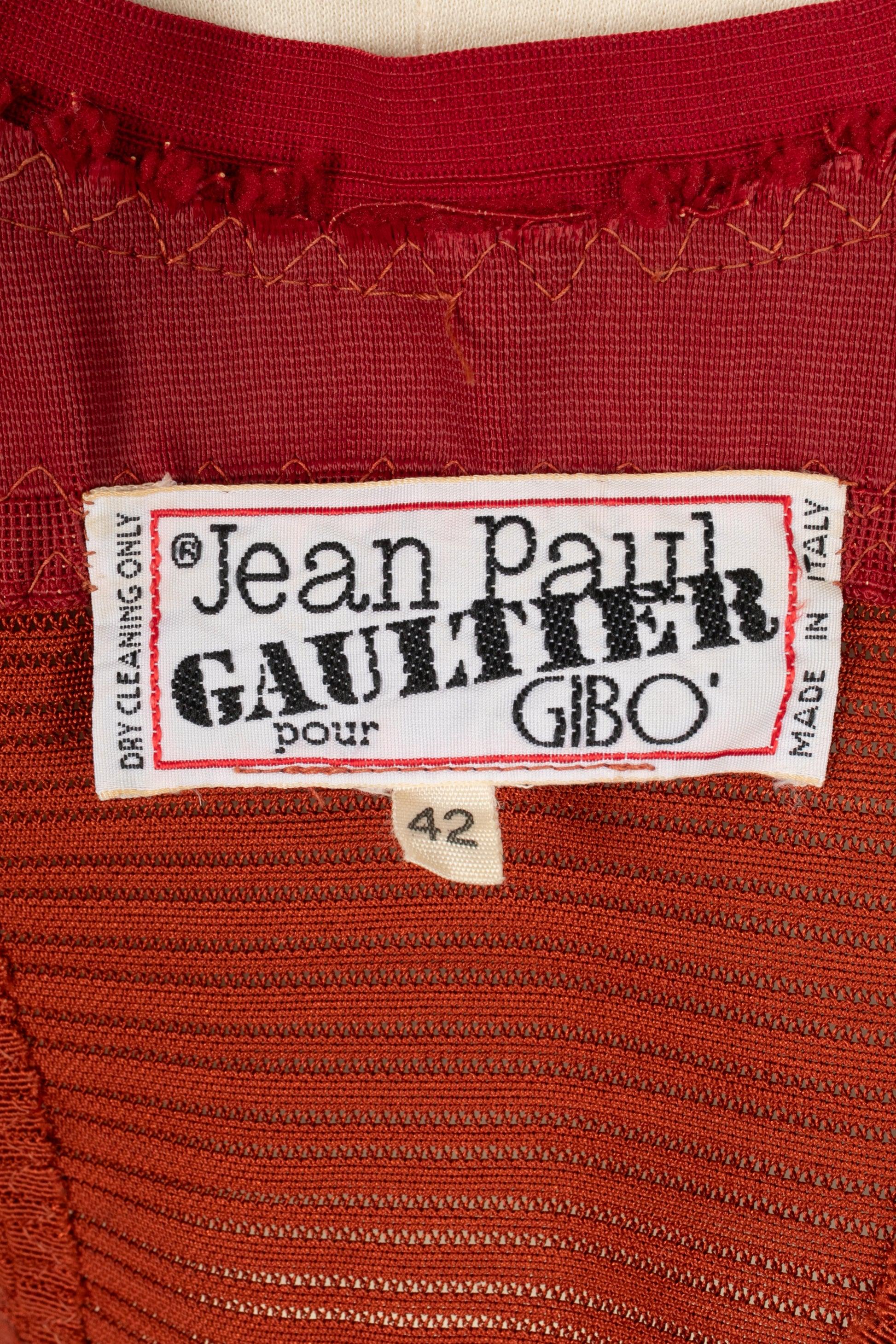 Jean-Paul Gaultier Burnt-Orange Silk Top, 1987 For Sale 3