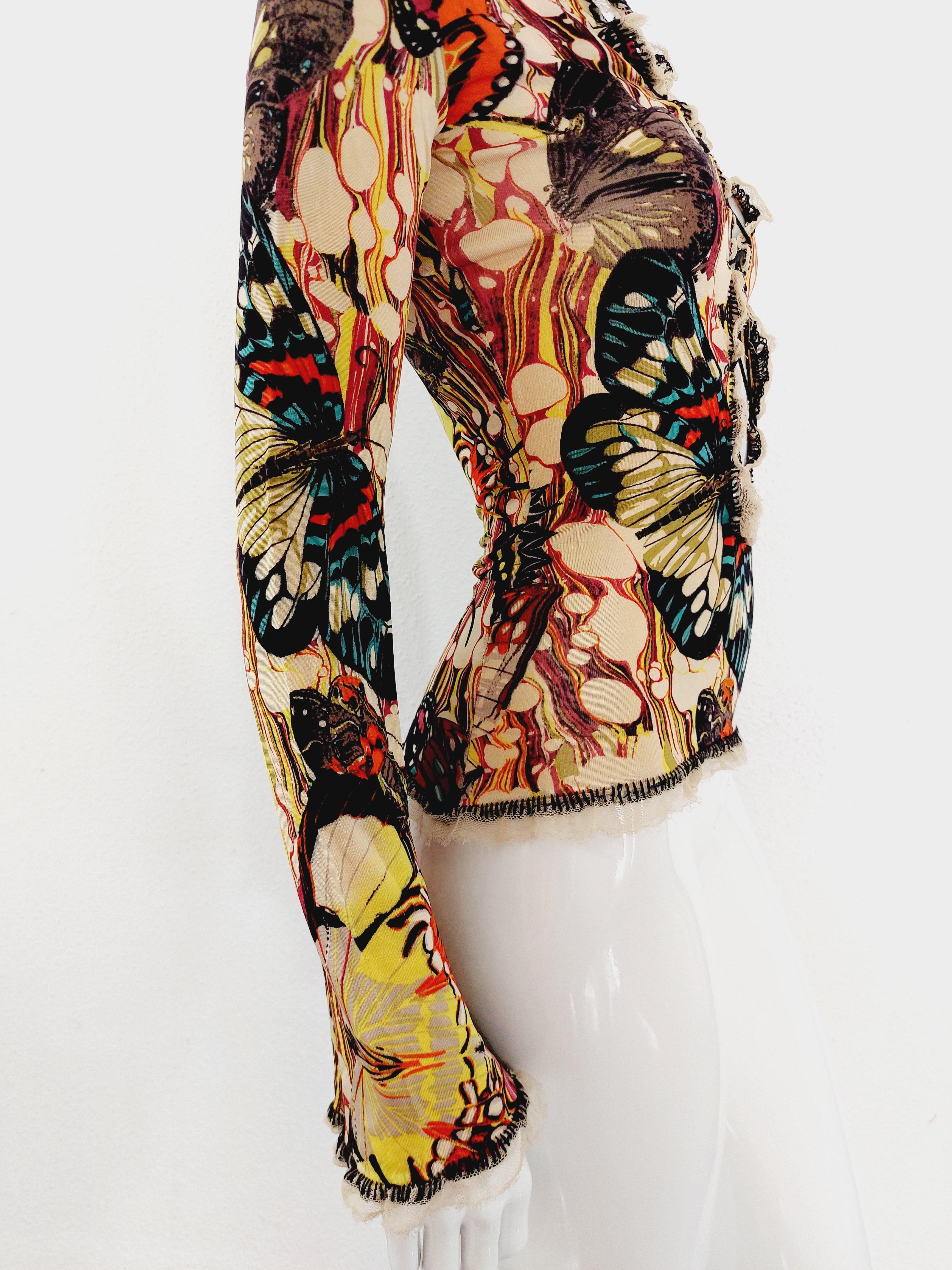 Jean Paul Gaultier Corsé Mariposa Kendall Jenner Vestido Óptico Top Falda en venta 5