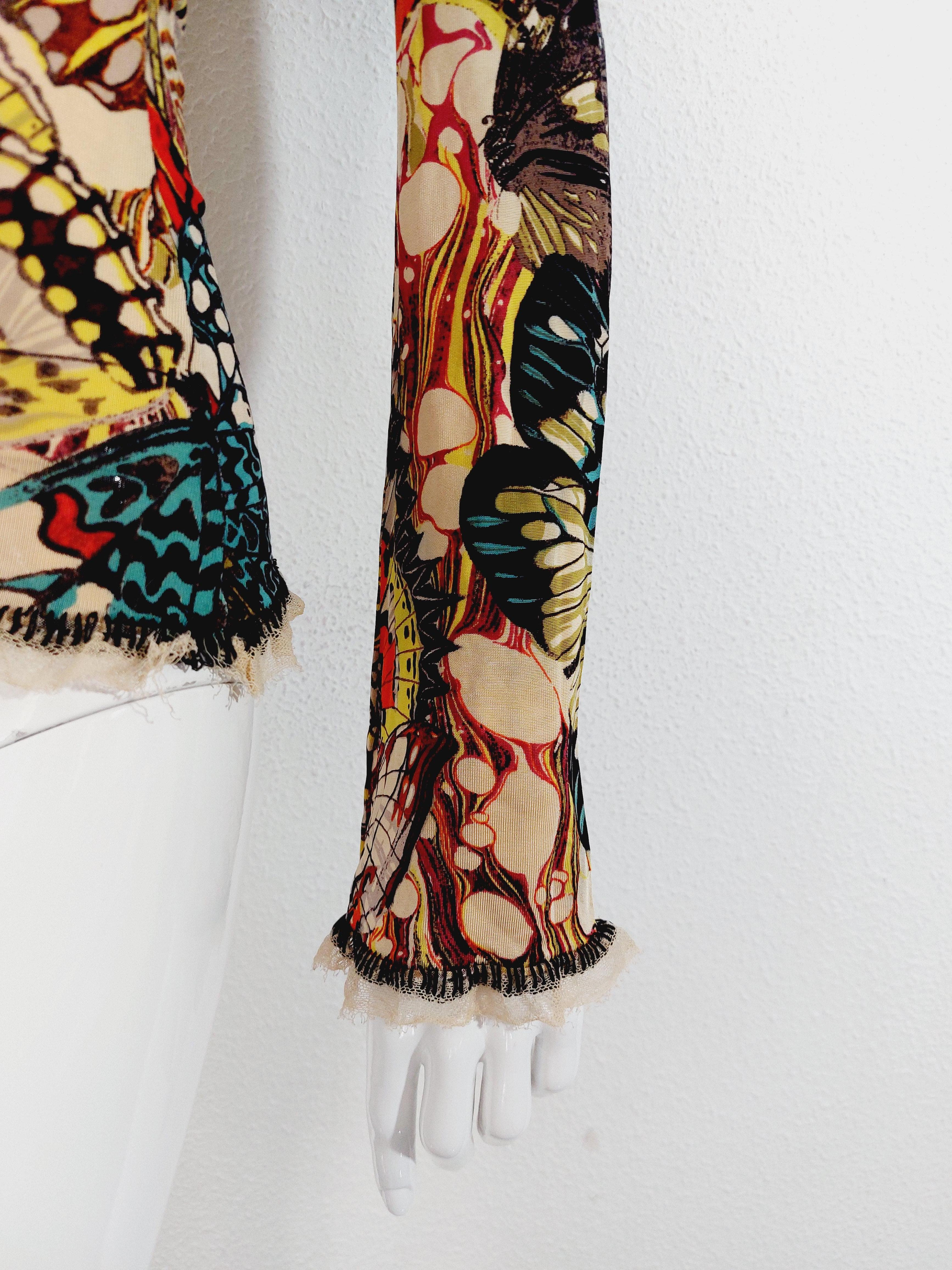 Jean Paul Gaultier Corsé Mariposa Kendall Jenner Vestido Óptico Top Falda en venta 11