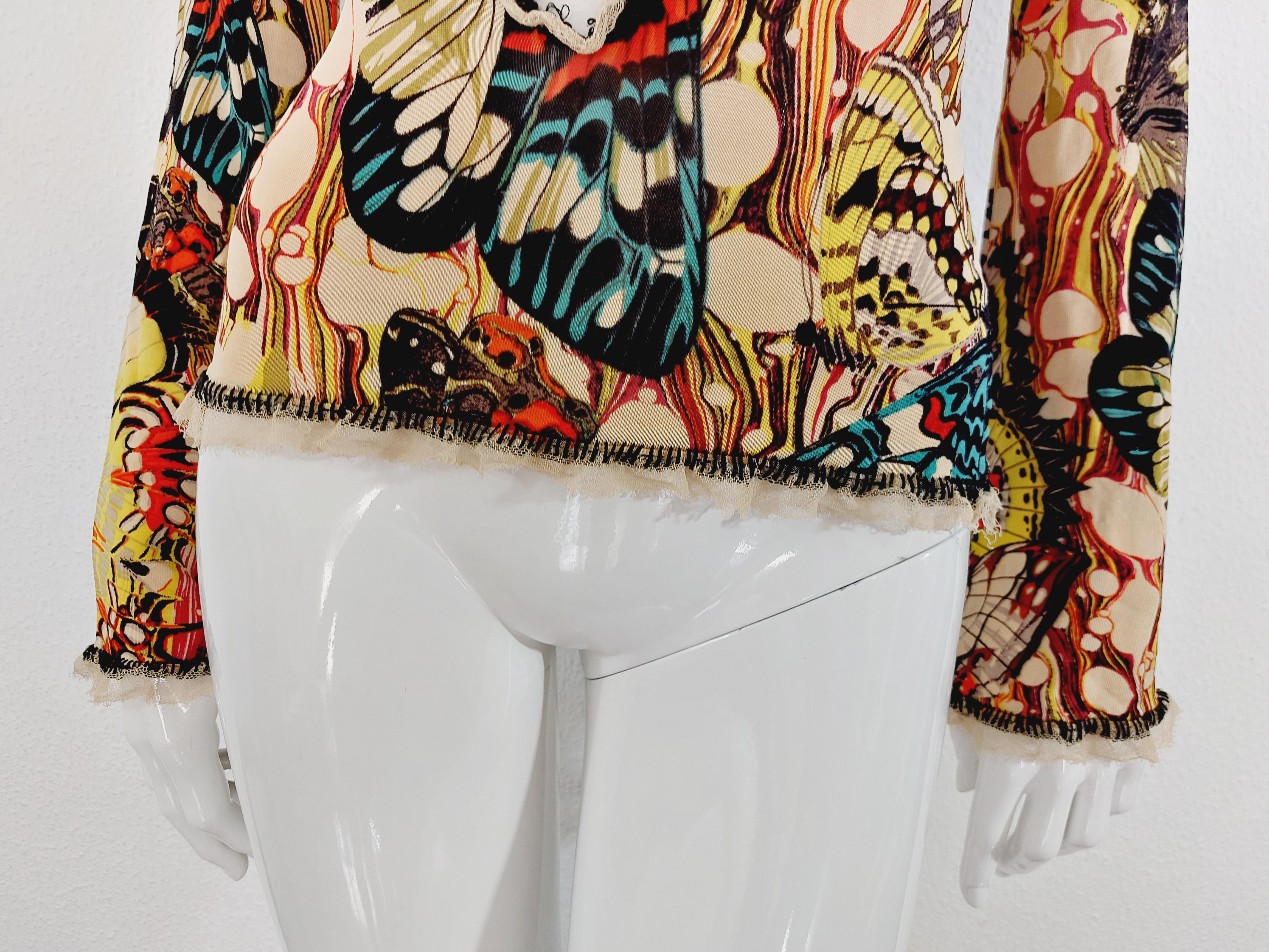 Jean Paul Gaultier Corsé Mariposa Kendall Jenner Vestido Óptico Top Falda en venta 12