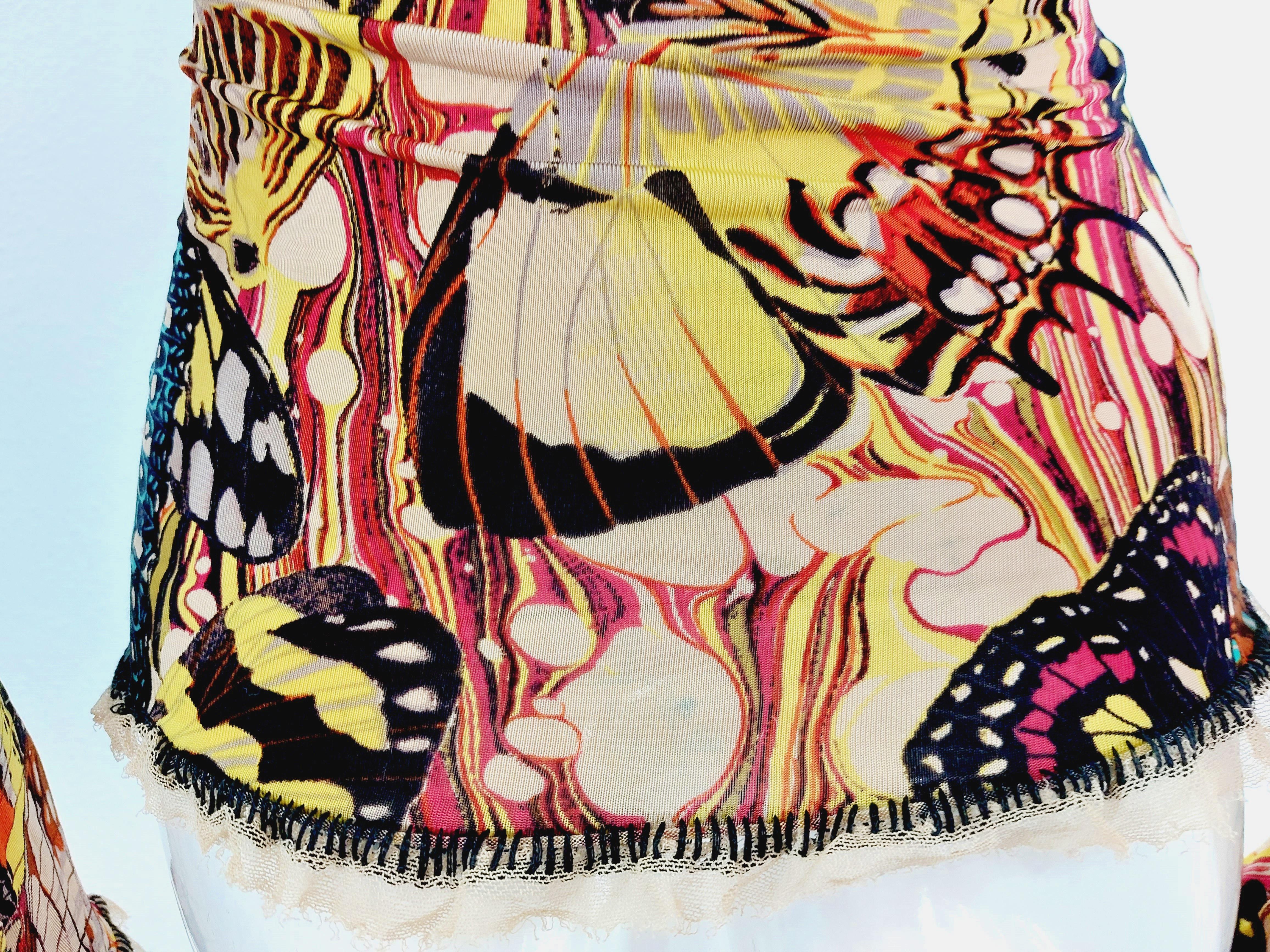 De las mujeres Jean Paul Gaultier Corsé Mariposa Kendall Jenner Vestido Óptico Top Falda en venta