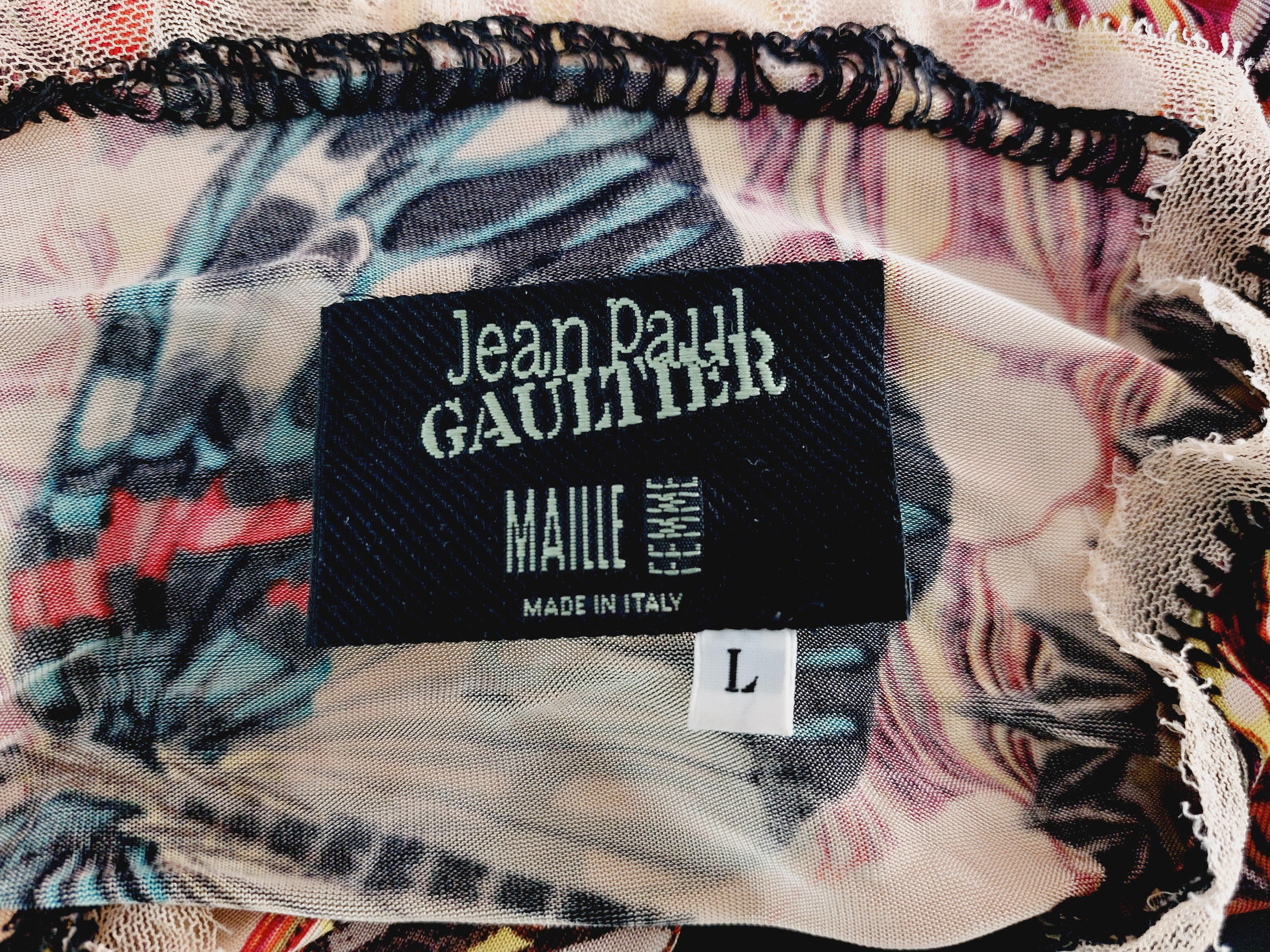 Jean Paul Gaultier pour Kendall Jenner haut chemise optique avec corset papillon 14