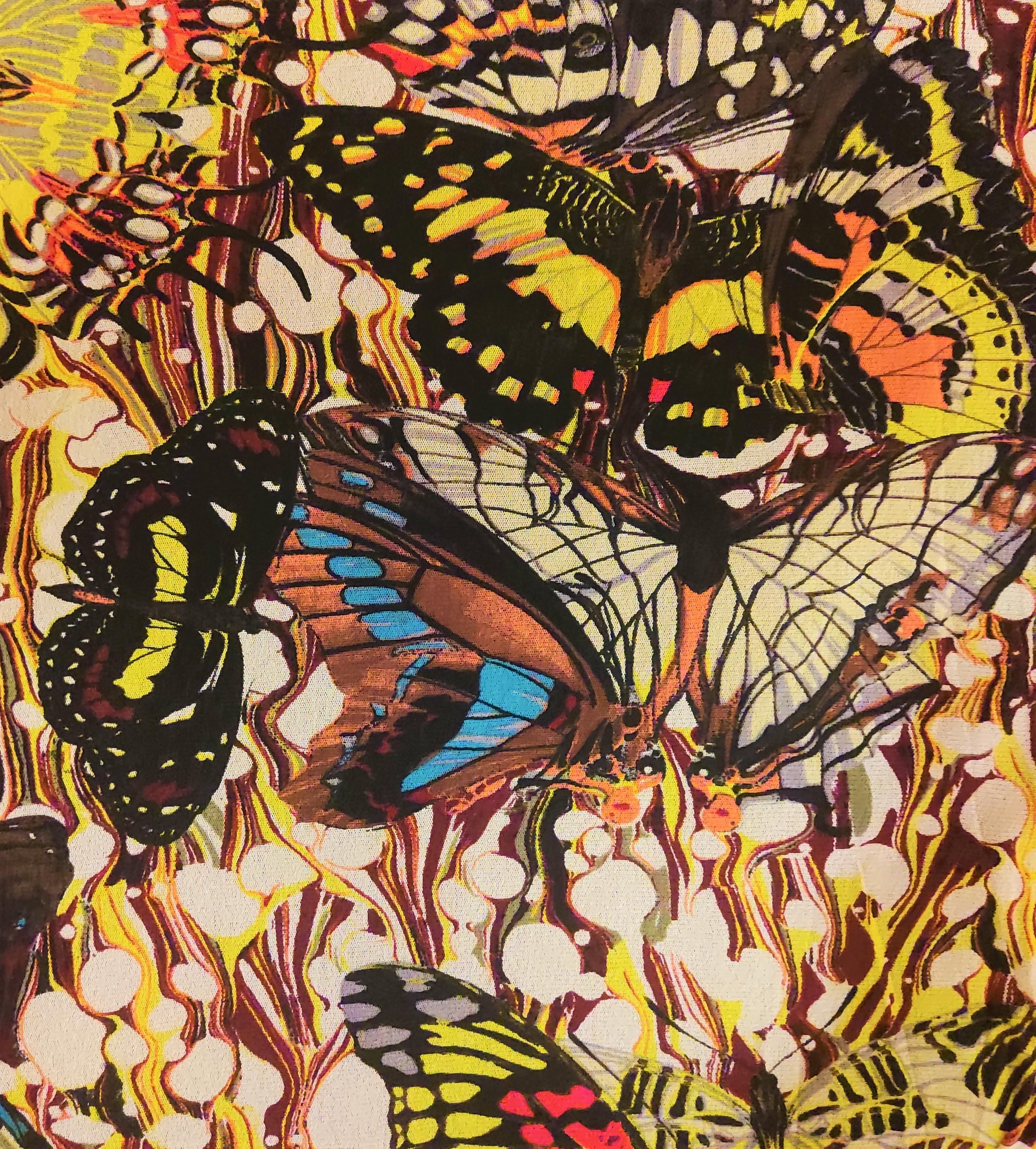 Jean Paul Gaultier Mariposa Libélula Tatuaje Kendall Jenner 2003 Maxi Vestido 9