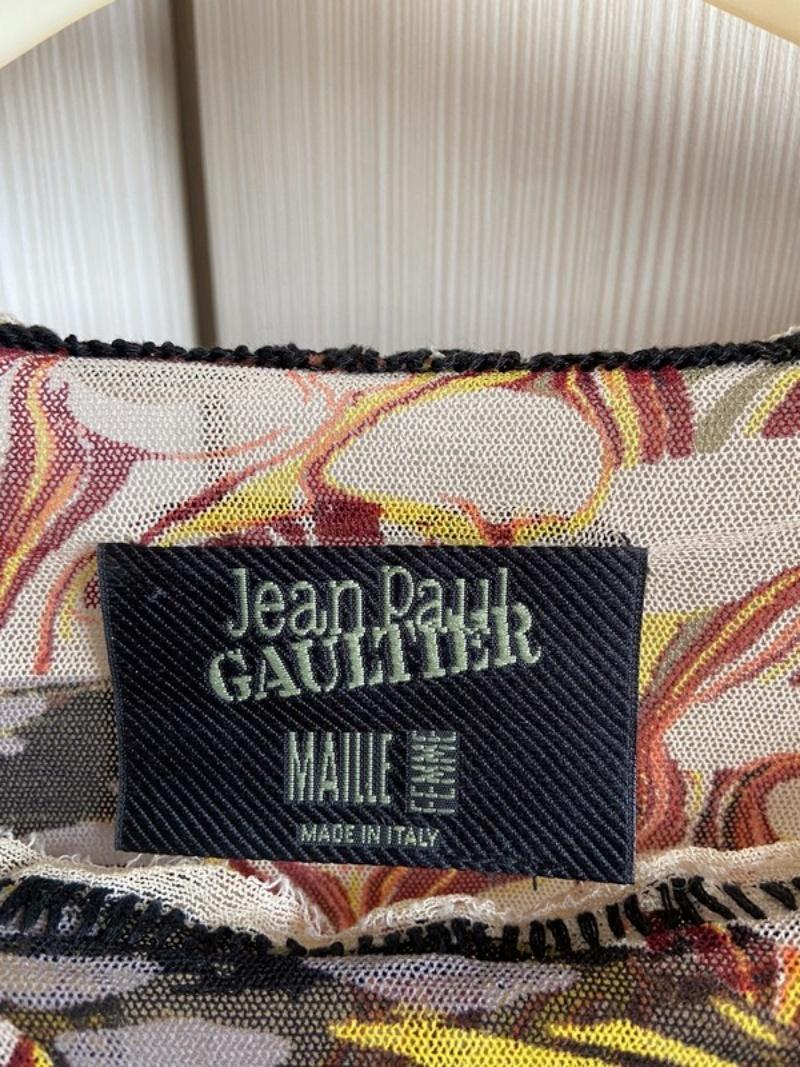 Jean Paul Gaultier Butterfly Mesh Venus Kendall Jenner Optical Shirt Top en vente 6