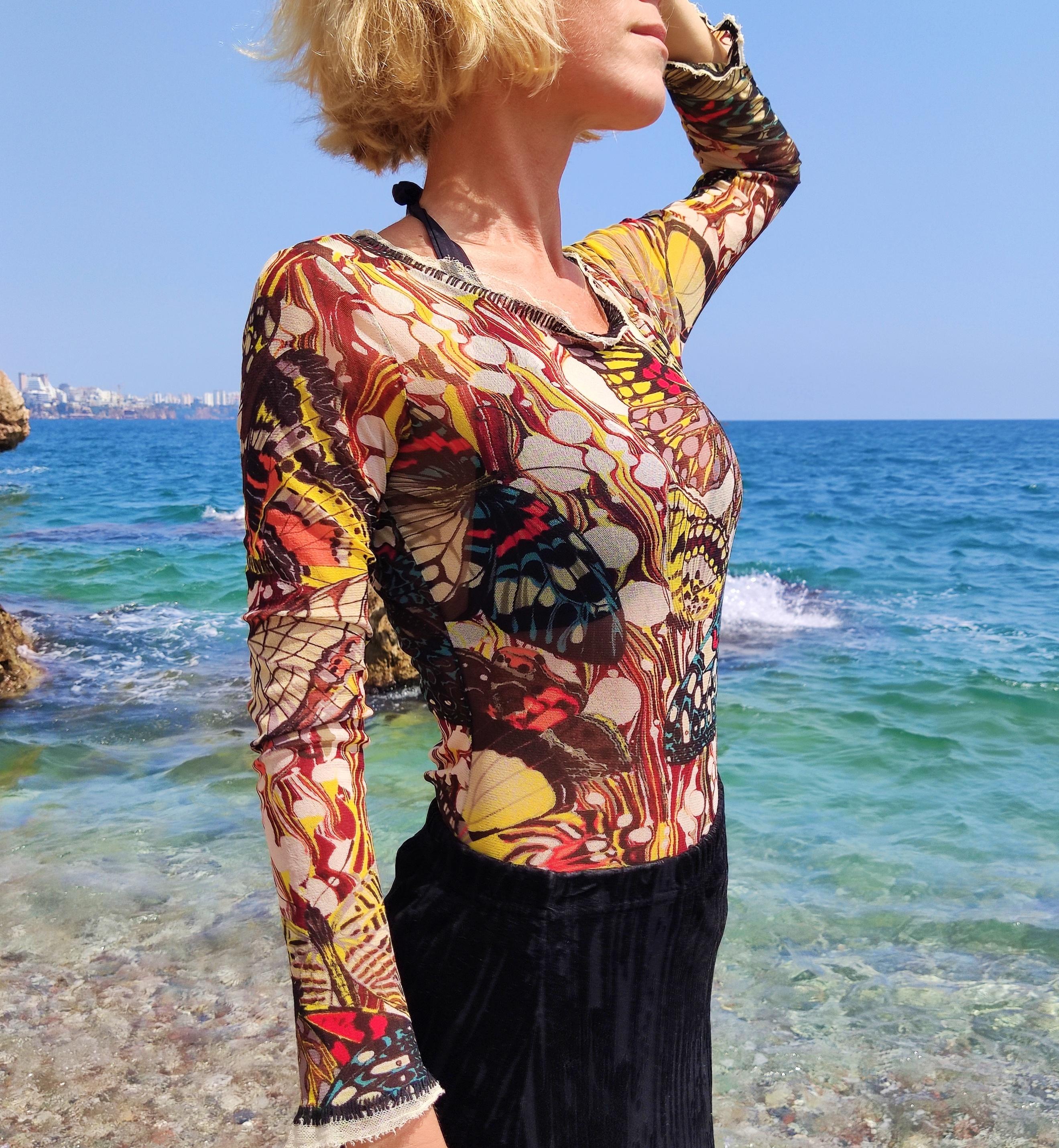 2003s Jean Paul Gaultier mesh tee-