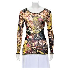 Jean Paul Gaultier Butterfly Mesh Venus Kendall Jenner Optical Shirt Top