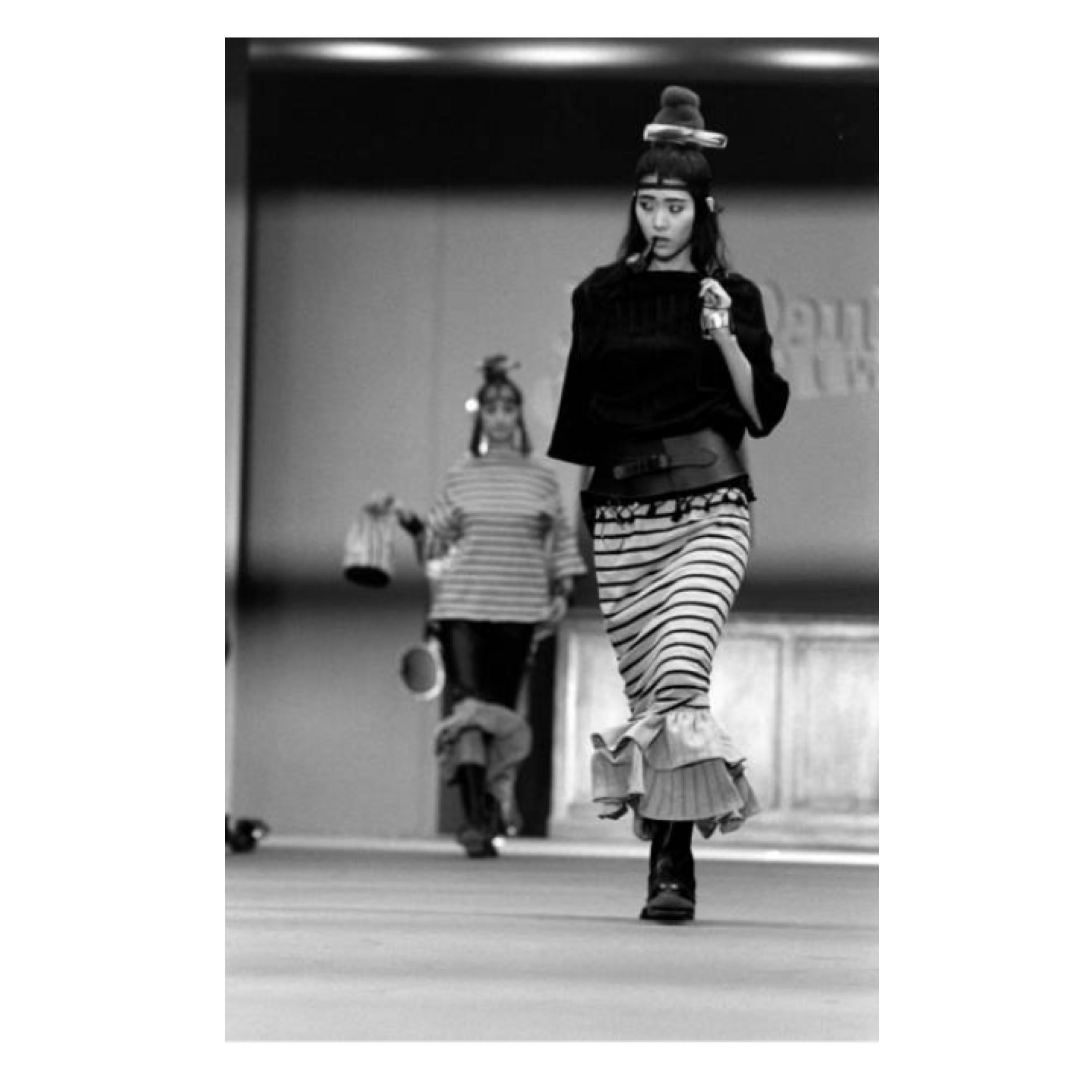 Jean Paul Gaultier by Gibo S/S 1986 Runway Tassel Wide Brown Leather Belt (ceinture large en cuir brun) 10