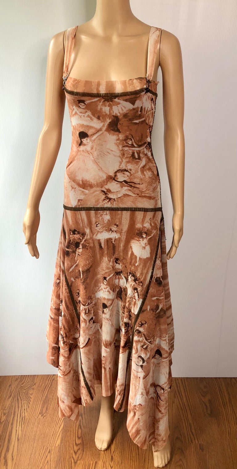 Jean Paul Gaultier S/S 2004 Vintage Edgar Degas Ballerina Print 