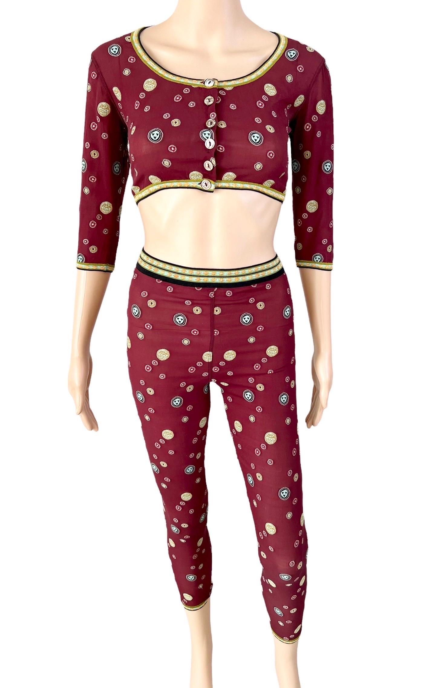 Jean Paul Gaultier Jeans c.1996 Vintage Dots Sheer Mesh Crop Top & Leggings Pants 2 Piece Set IT 40

Si prega di notare che le etichette del designer, della taglia e del tessuto del crop top sono state rimosse. I leggings hanno ancora il cartellino