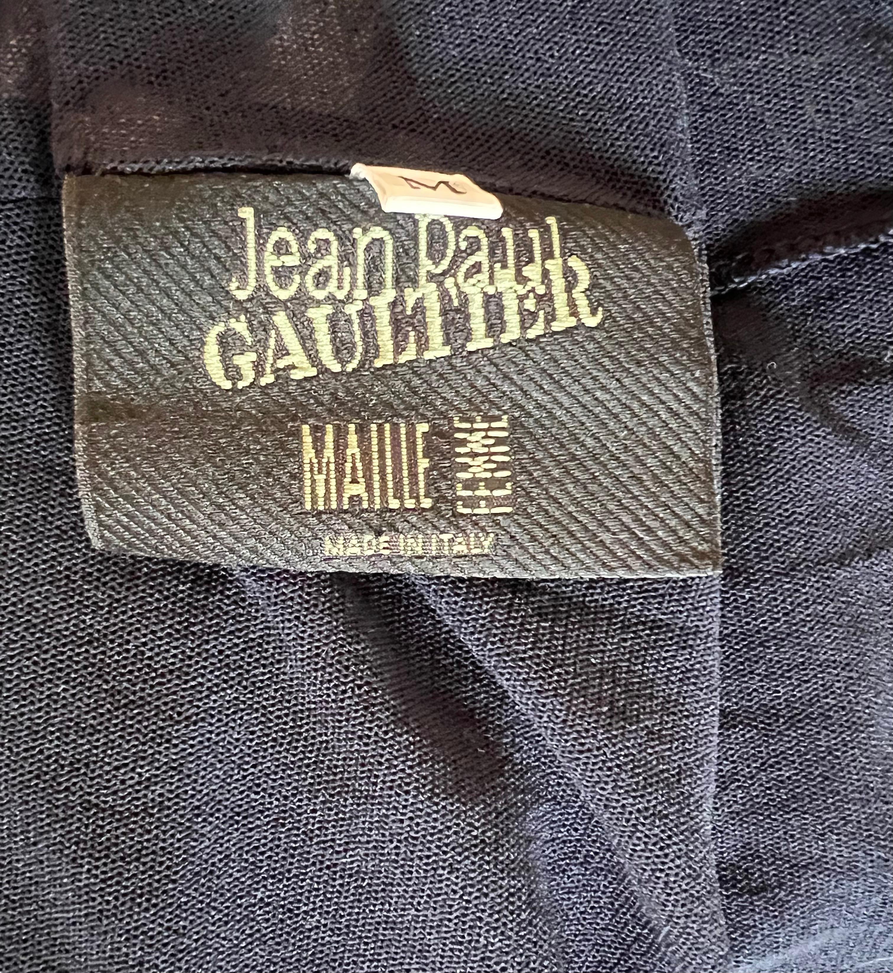 Jean Paul Gaultier c.2001 Graffiti Stripes Strapless Mesh Bodycon Maxi Dress In Good Condition In Naples, FL