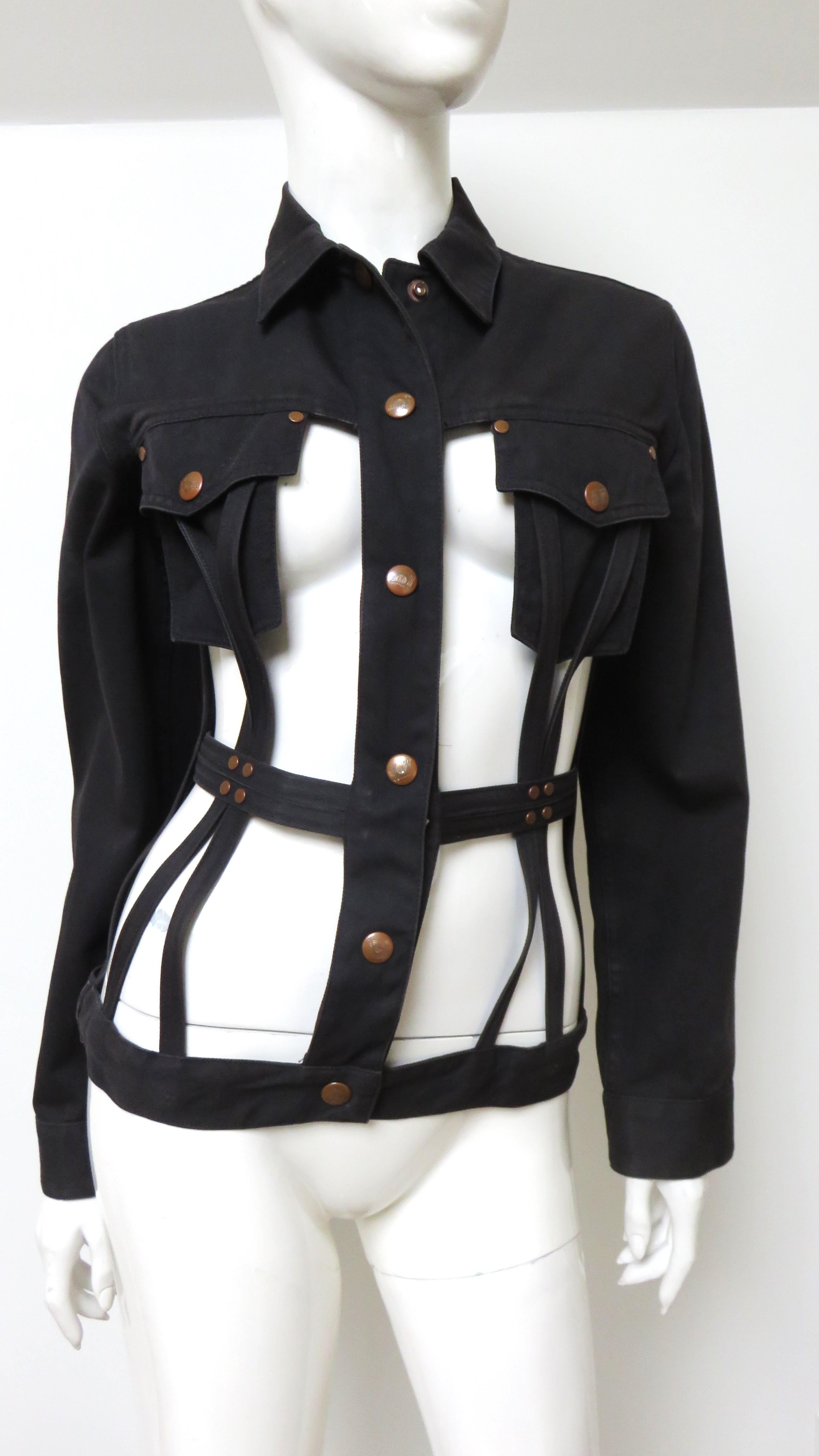 Black Jean Paul Gaultier Cage Jacket For Sale